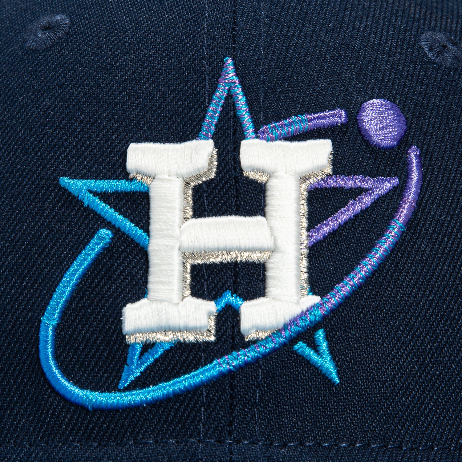 New Era 59Fifty Houston Astros Space City Hat - Navy, Neon Blue, Purple