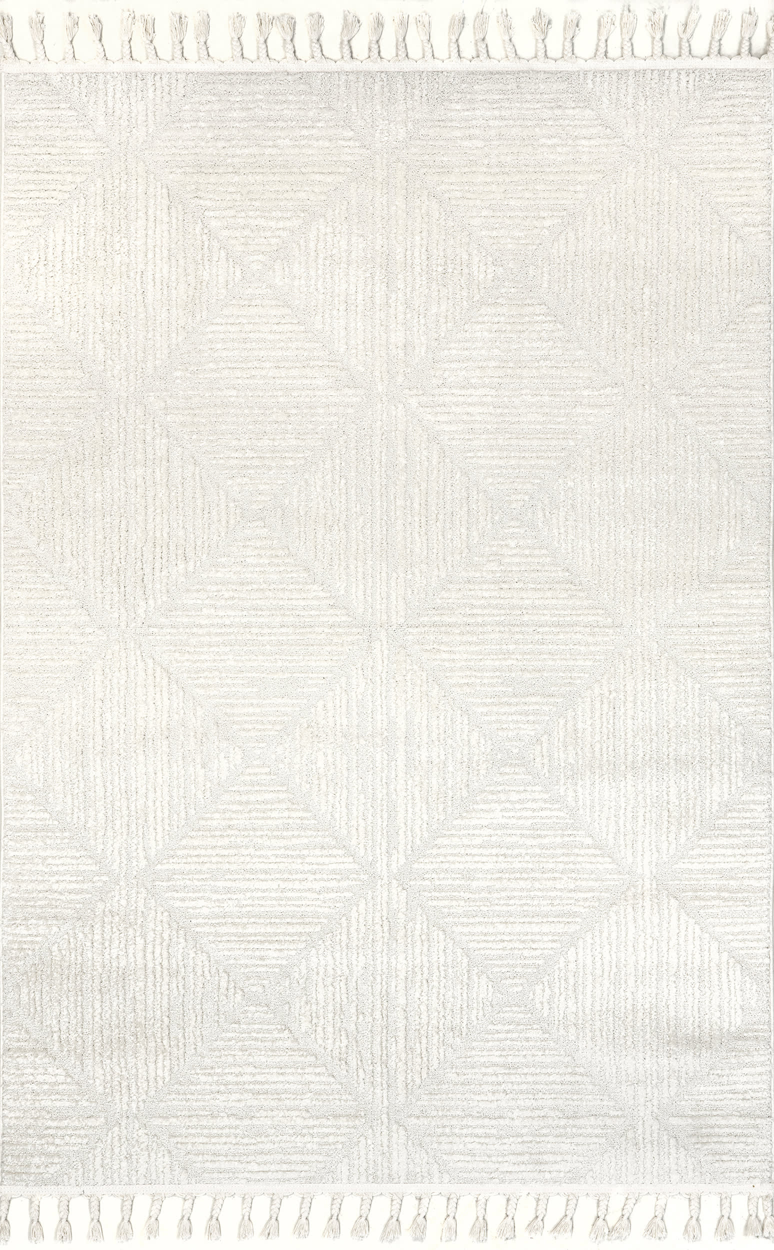 Shafali Tiled Trellis Rug | Cream