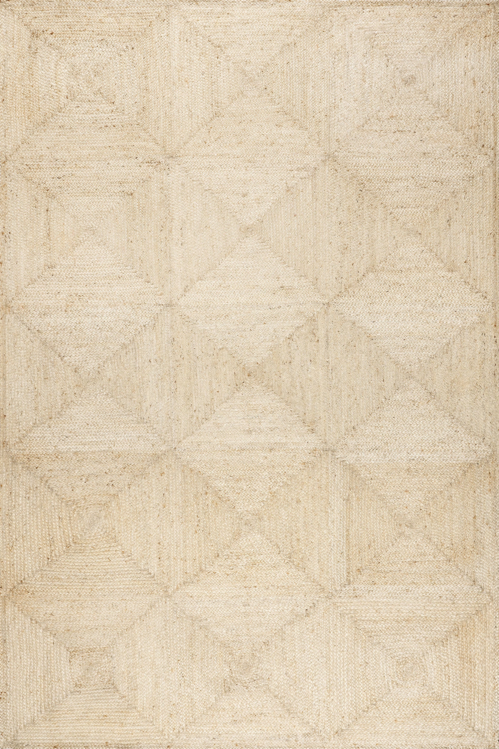 Juniper Jute Tiled Rug | Ivory