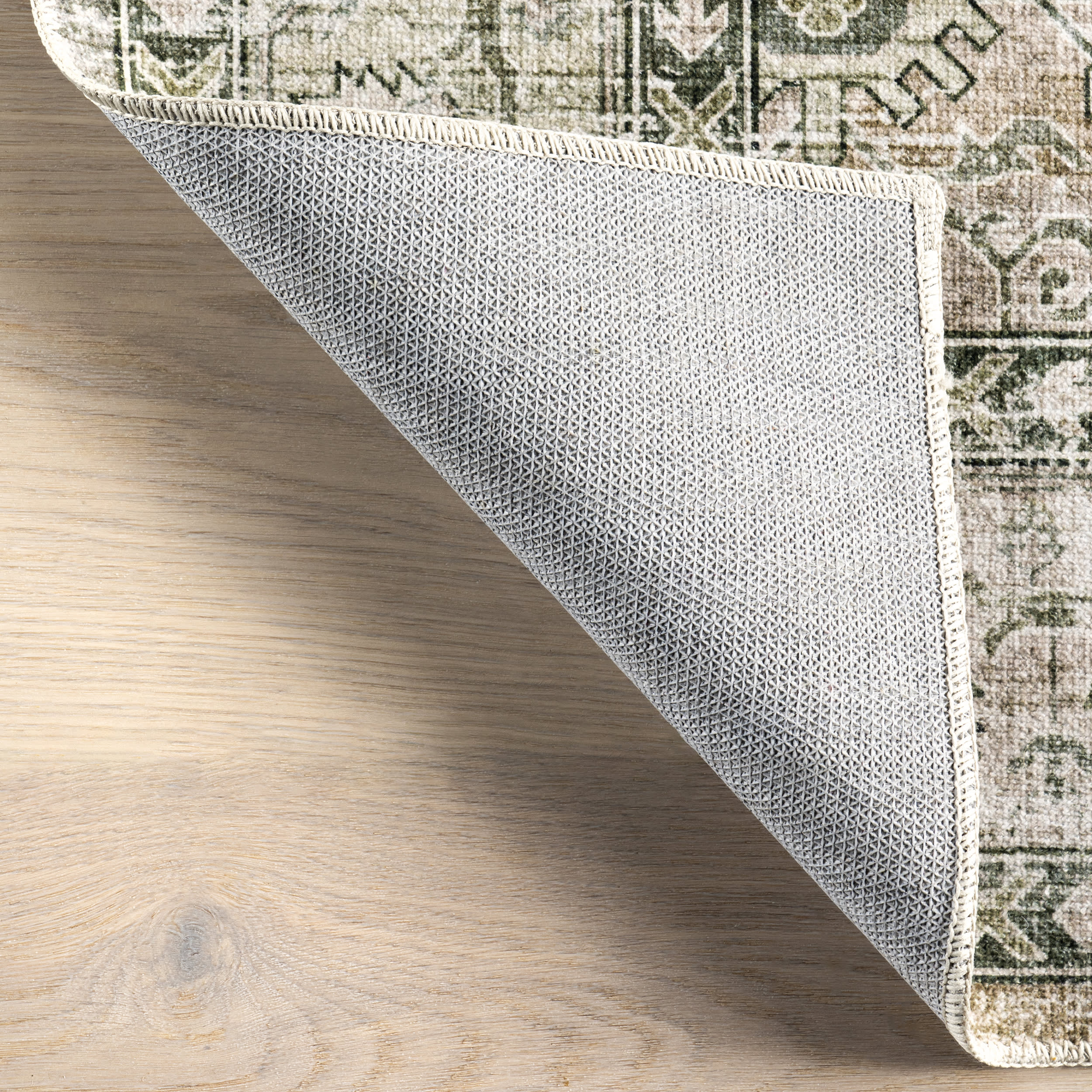 Myrtle Washable Vintage Rug | Sage Green