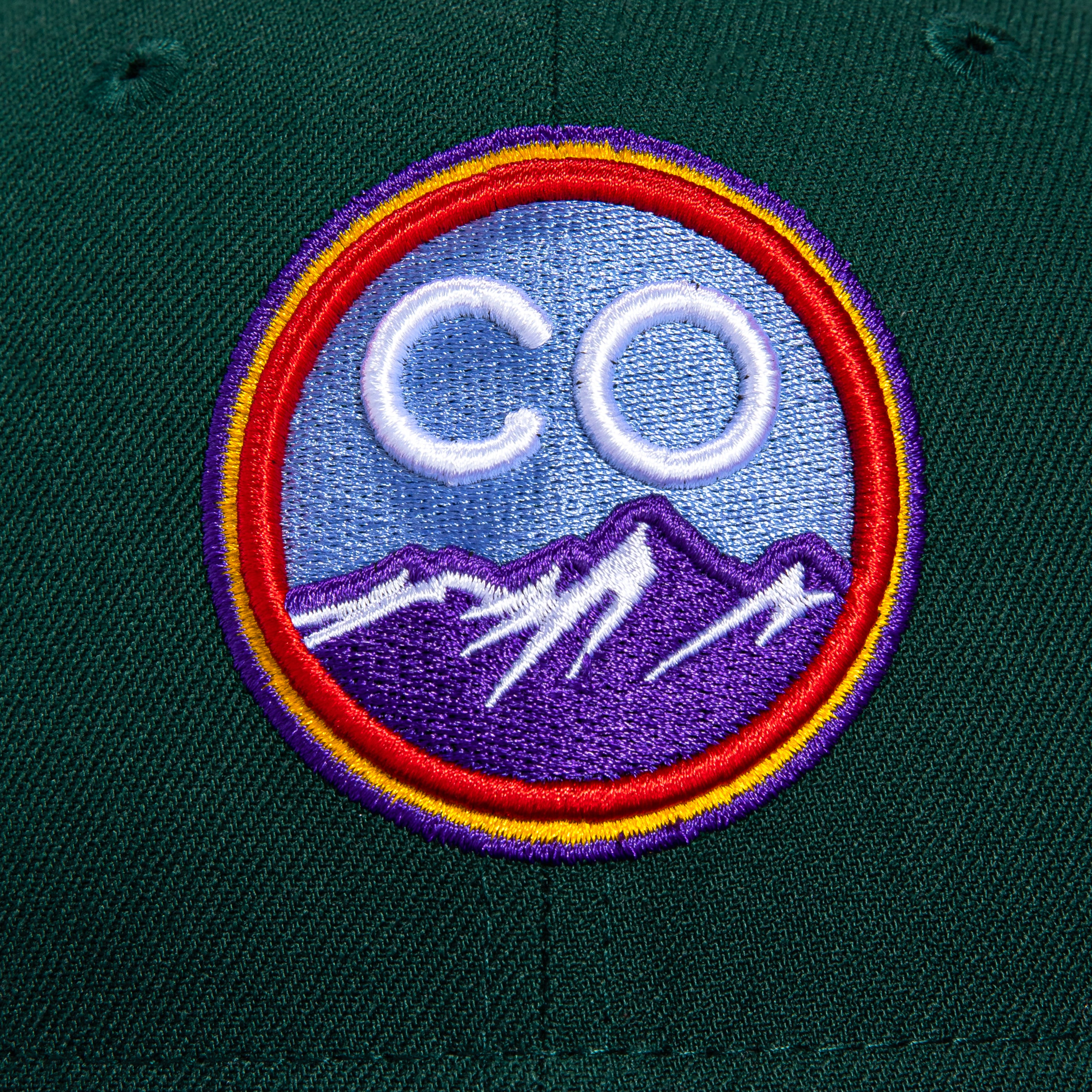 New Era 59Fifty Colorado Rockies BP Patch City Hat - Green, Purple