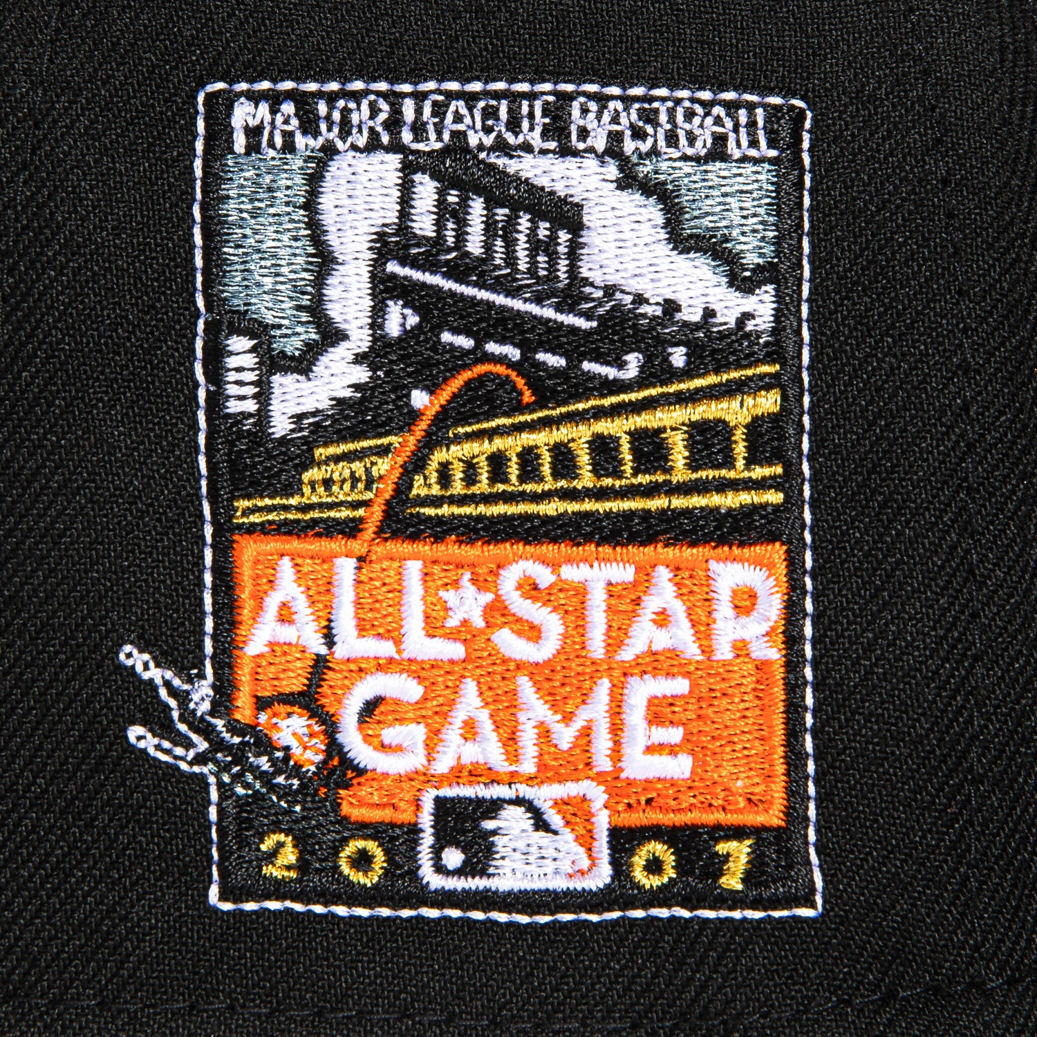 New Era 59Fifty Barbershop San Francisco Giants 2007 All Star Game Patch Script Hat - Black, Green, Metallic Silver