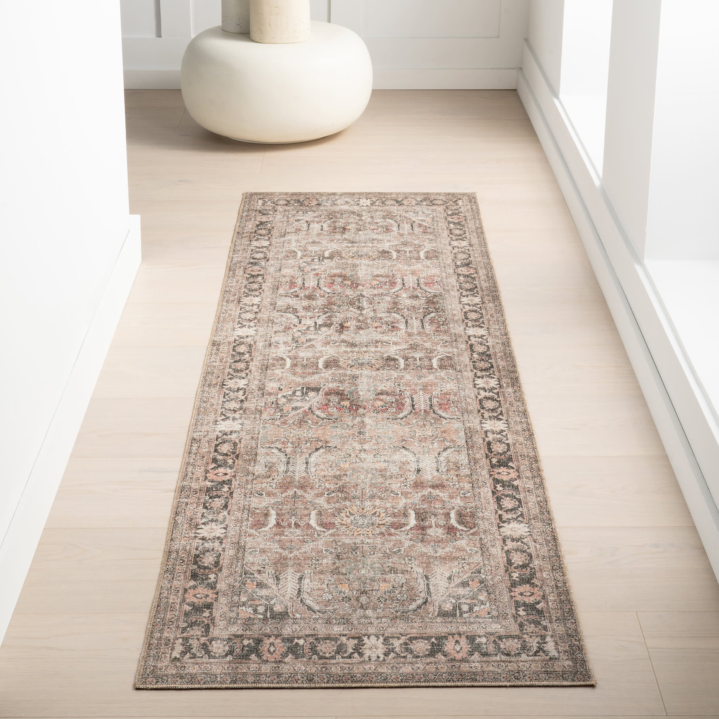 Red Bank Antiqued Jute-Blend Rug | Light Brown