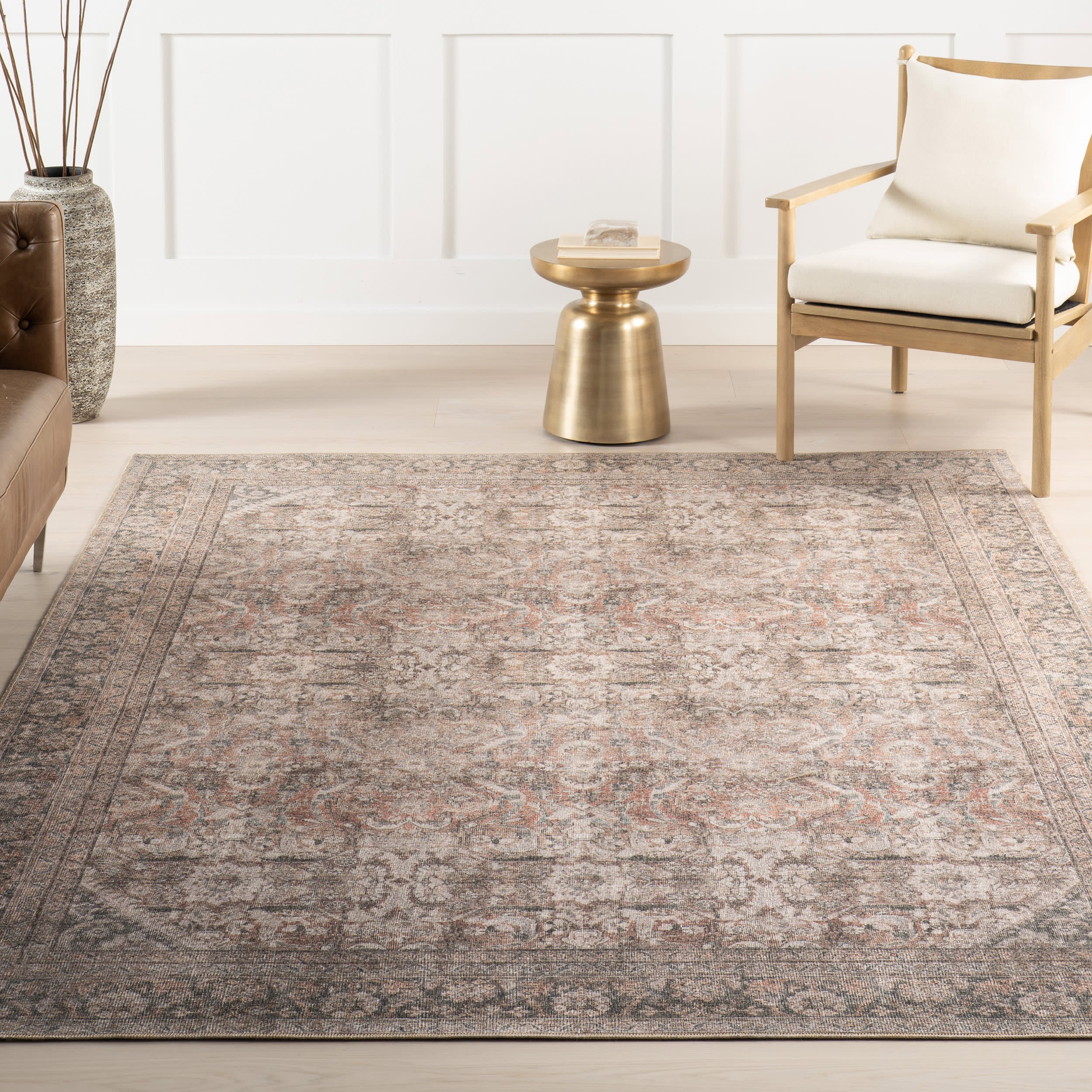 Frenchtown Antiqued Jute-Blend Rug | Brown