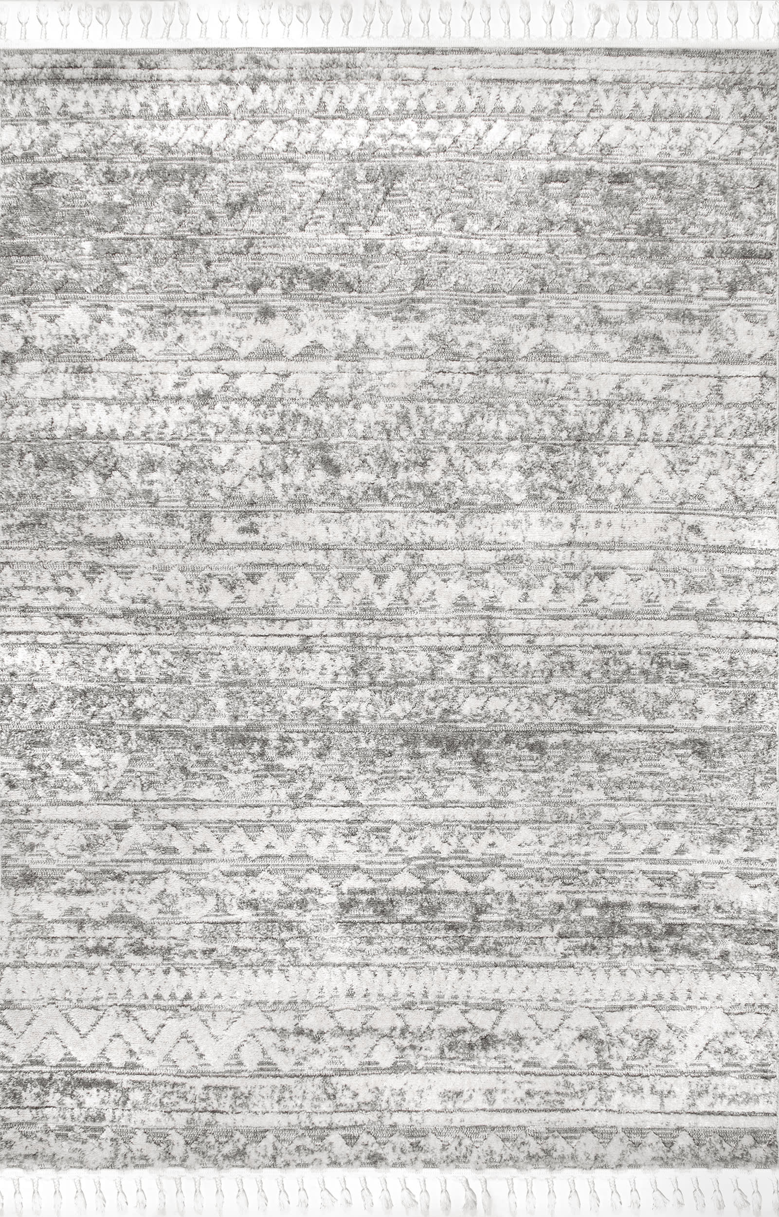 Baker Textured Banded Rug | Grey