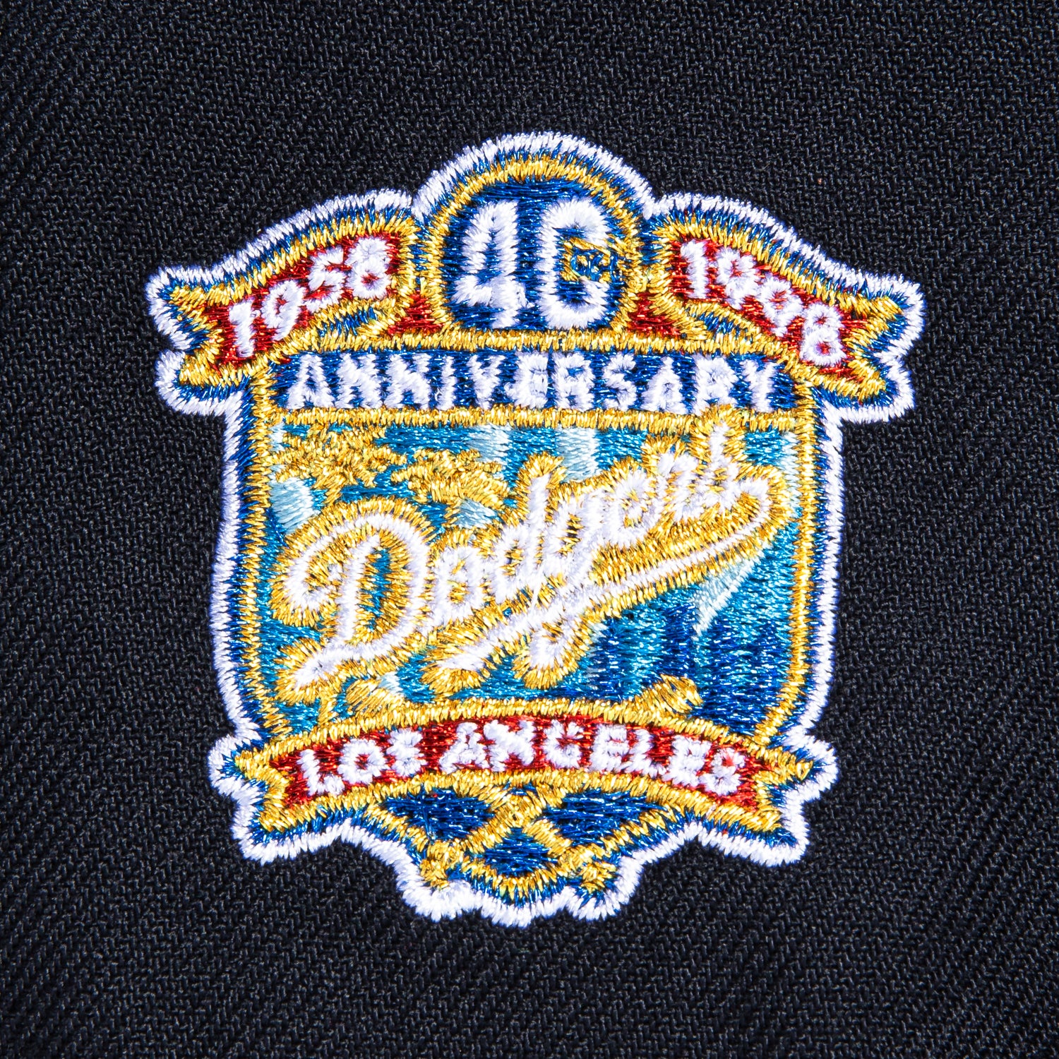 New Era 59Fifty Los Angeles Dodgers 40th Anniversary Patch Hat - Navy, White