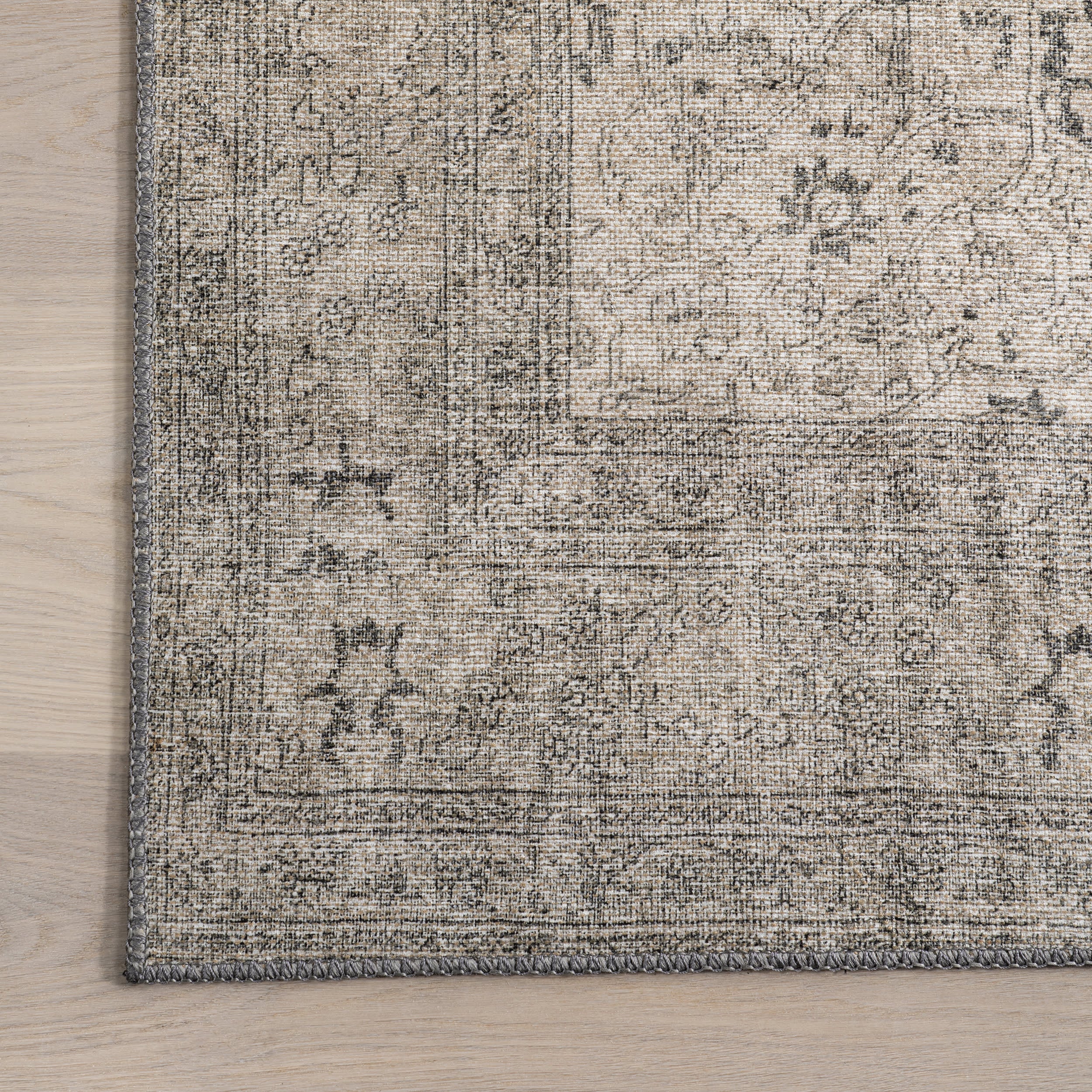 Colts Neck Antiqued Jute-Blend Rug | Grey