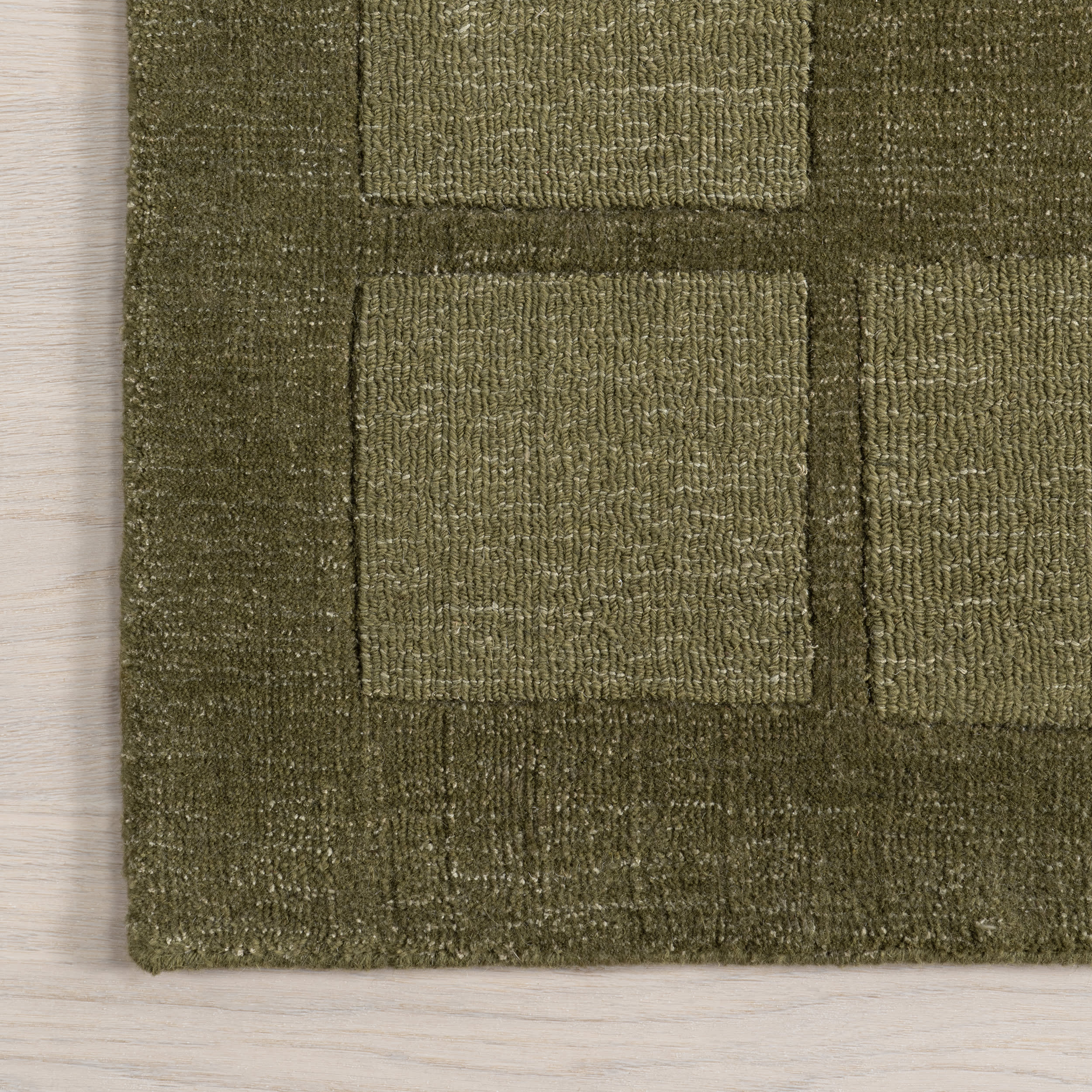 Petra High-Low Wool-Blend Rug | Verdant Green