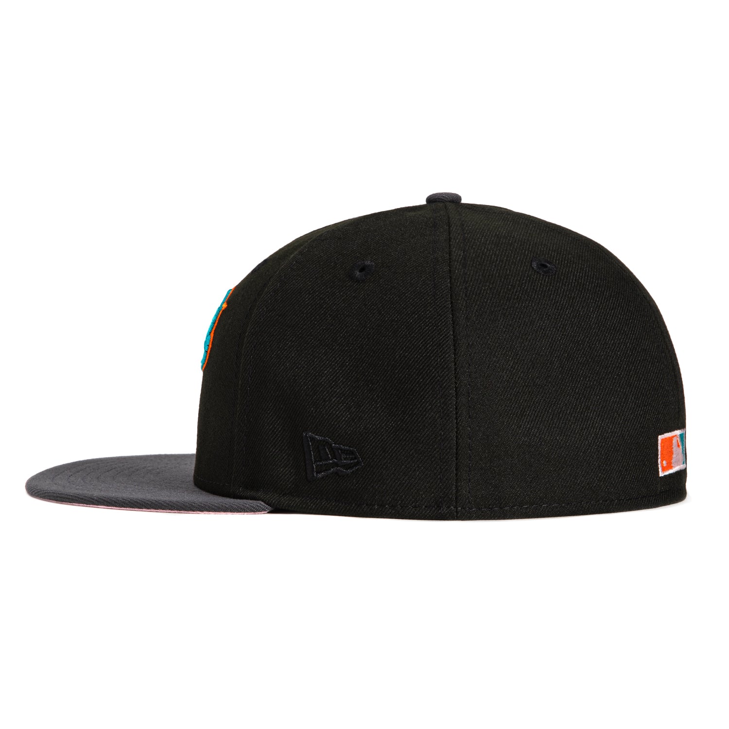 New Era 59Fifty Calle Ocho Kansas City Royals 40th Anniversary Patch Script Hat - Black, Graphite, Teal, Orange