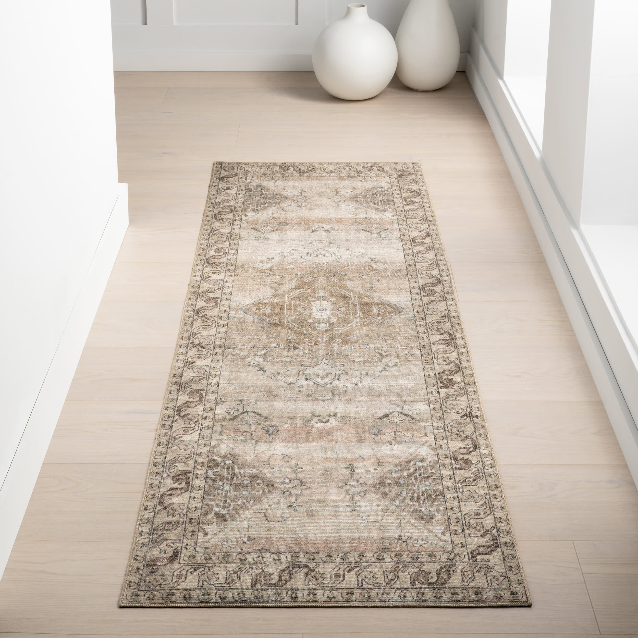 Bay Head Antiqued Jute-Blend Rug | Beige