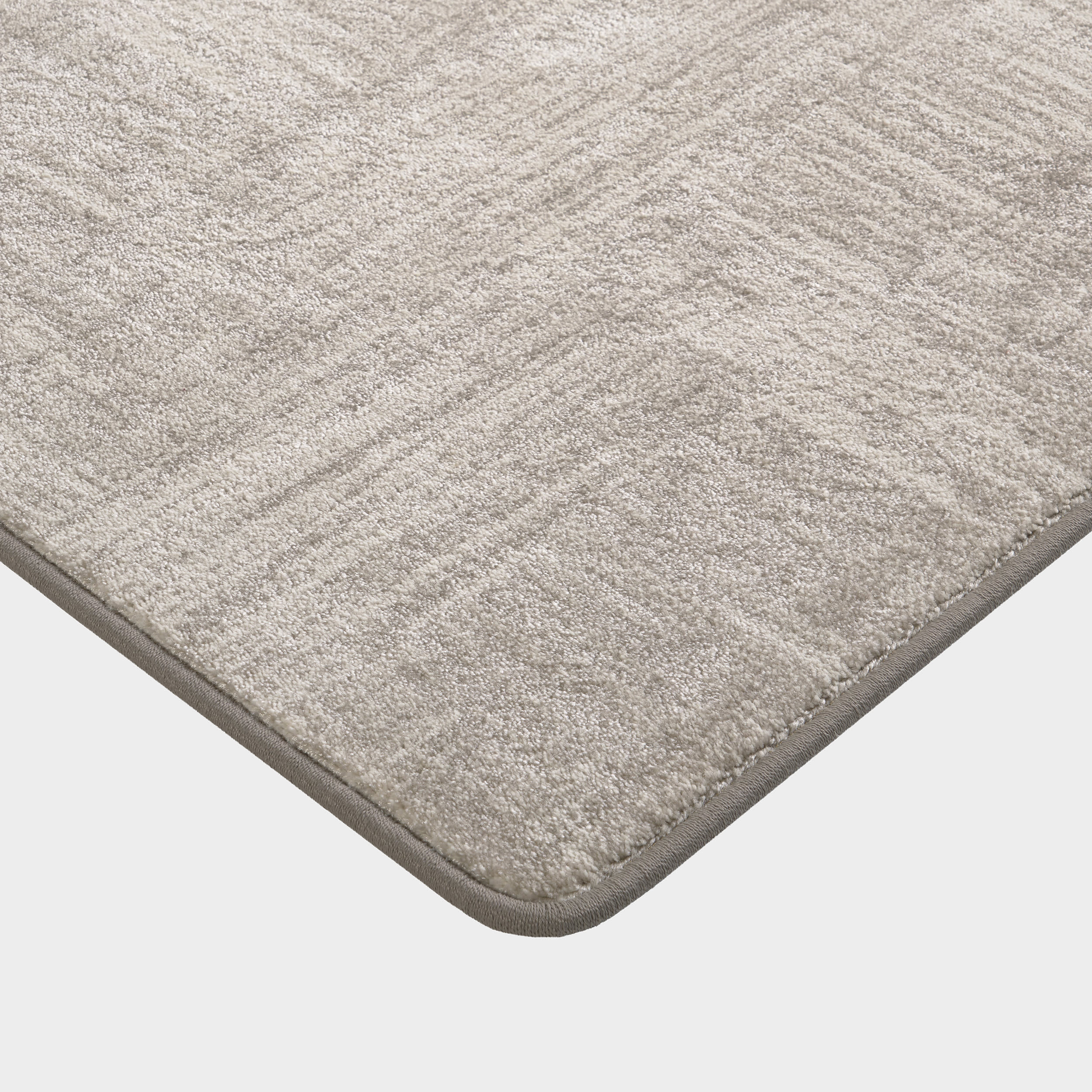 Finch Crosshatch Custom Rug | Light Grey