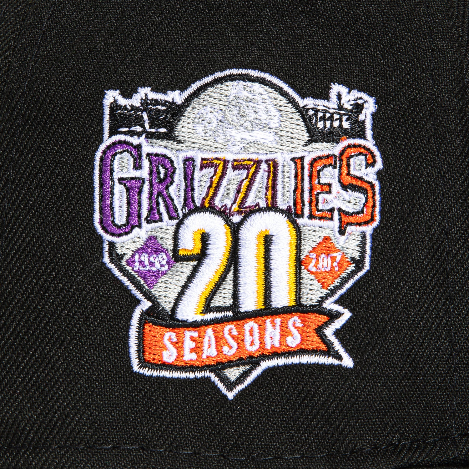 New Era 59Fifty Fresno Grizzlies 20th Anniversary Patch Jersey Hat - Black