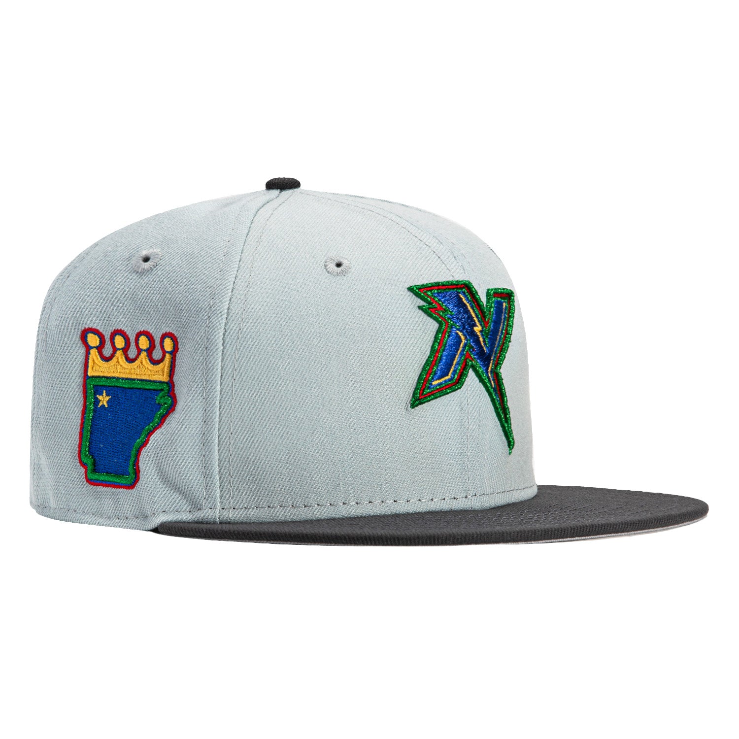 New Era 59Fifty Northwest Arkansas Naturals Logo Patch Hat - Grey, Graphite