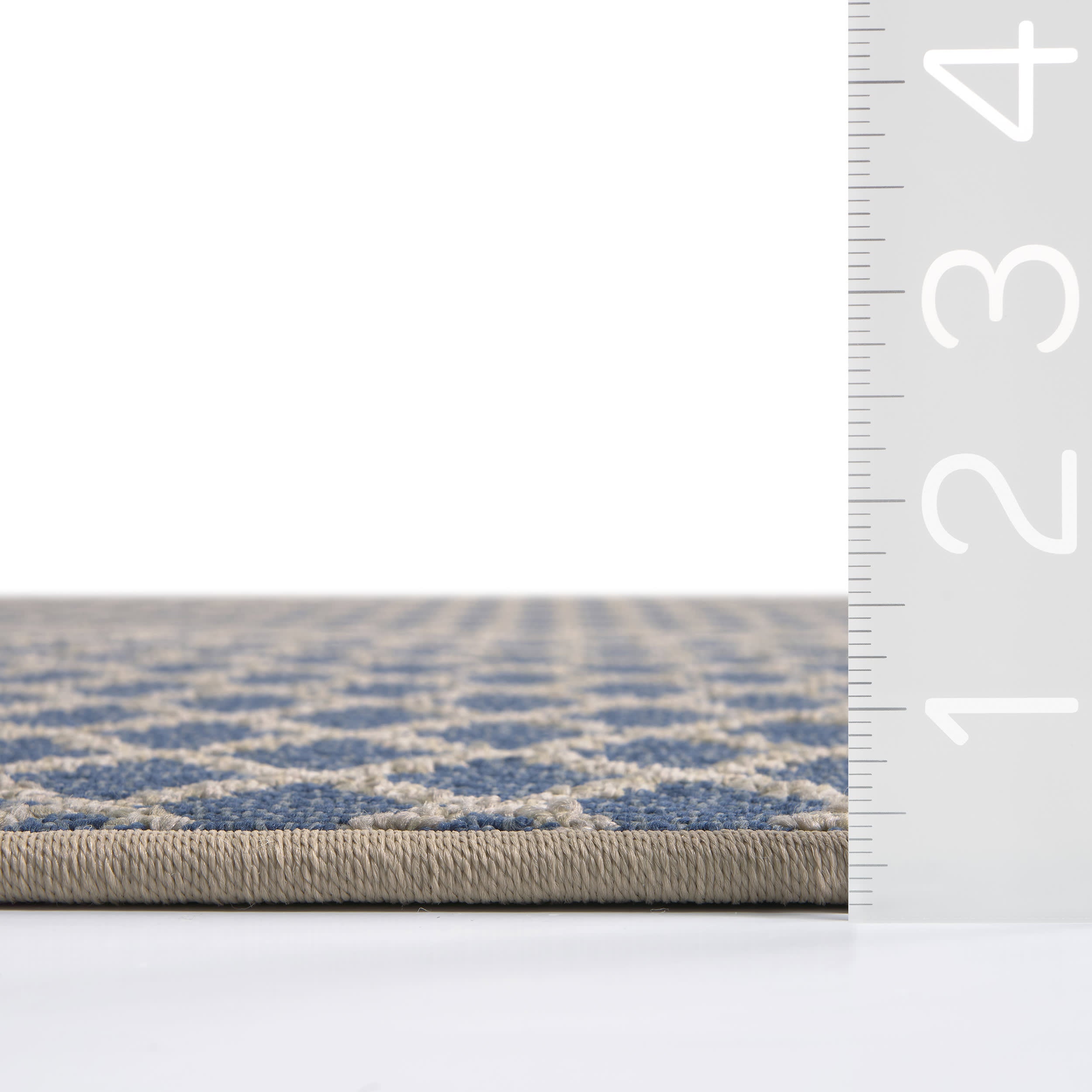 Kittiwake Micro-Trellis Custom Sample Rug | Midnight Blue