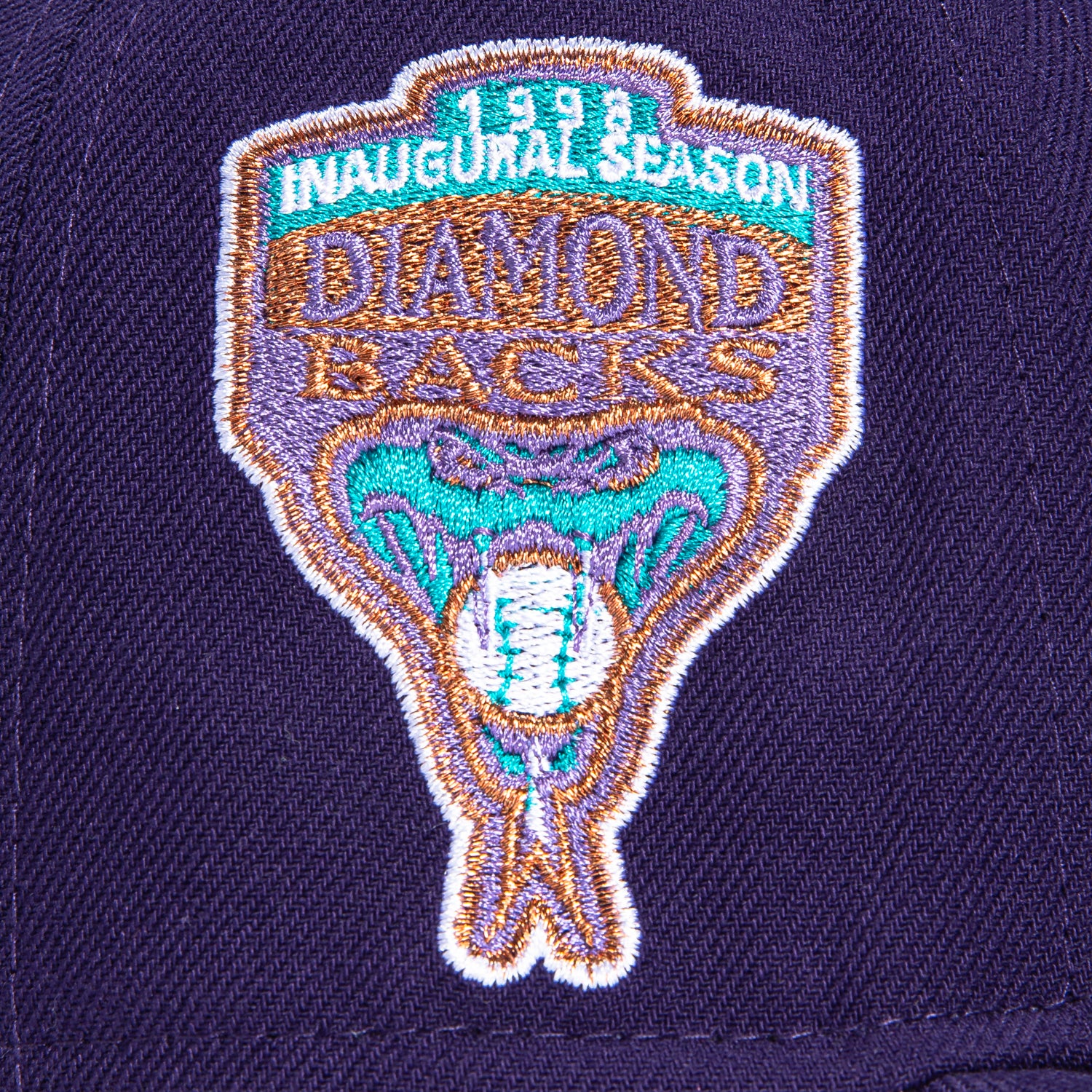 New Era 59Fifty Arizona Diamondbacks Inaugural Patch Word Hat - Purple, Teal