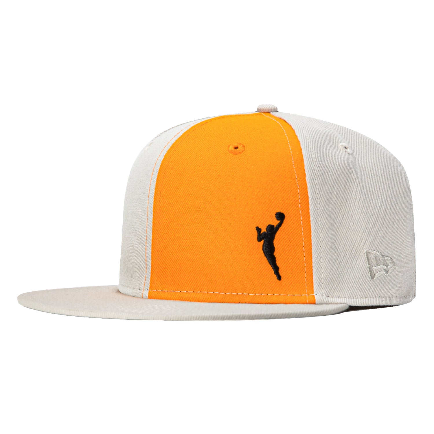 New Era 59Fifty Flawless New York Liberty Logo Patch WNBA Logo Hat - Stone, Light Orange