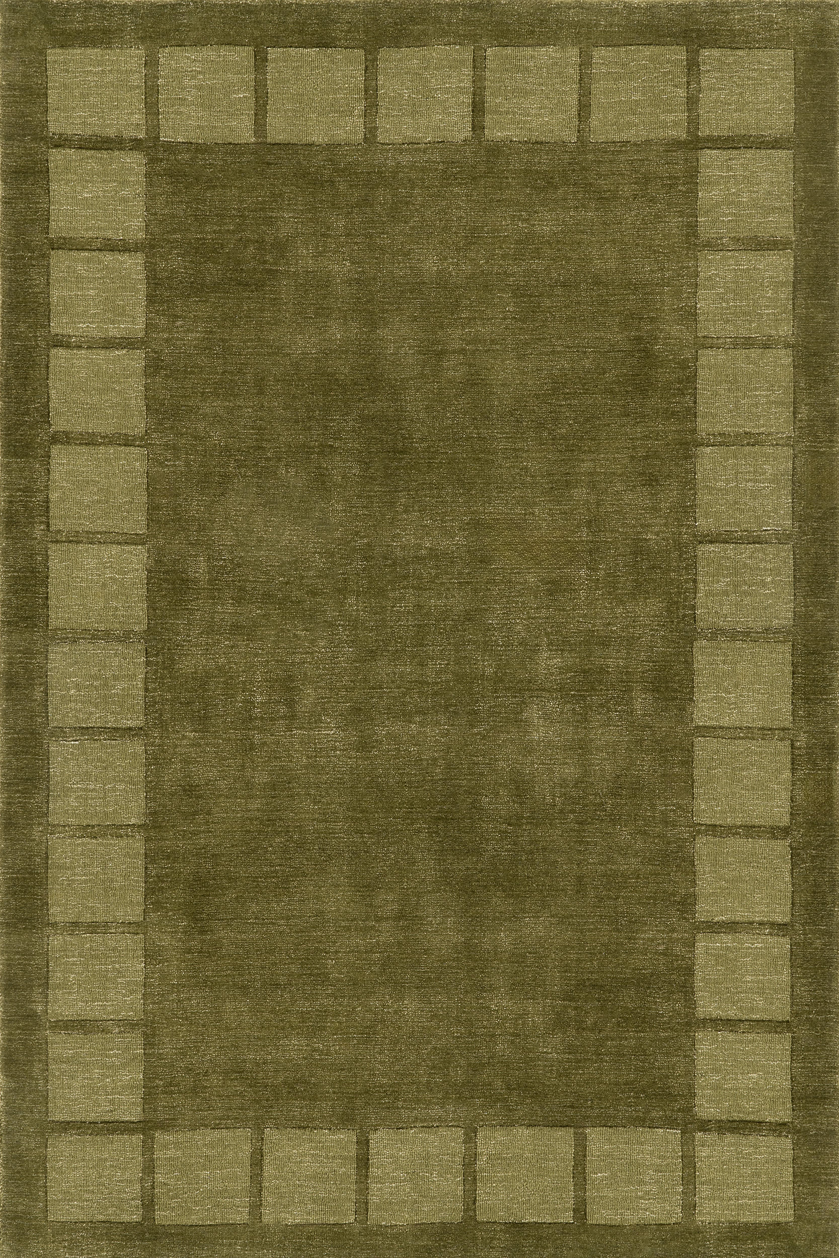 Petra High-Low Wool-Blend Rug | Verdant Green