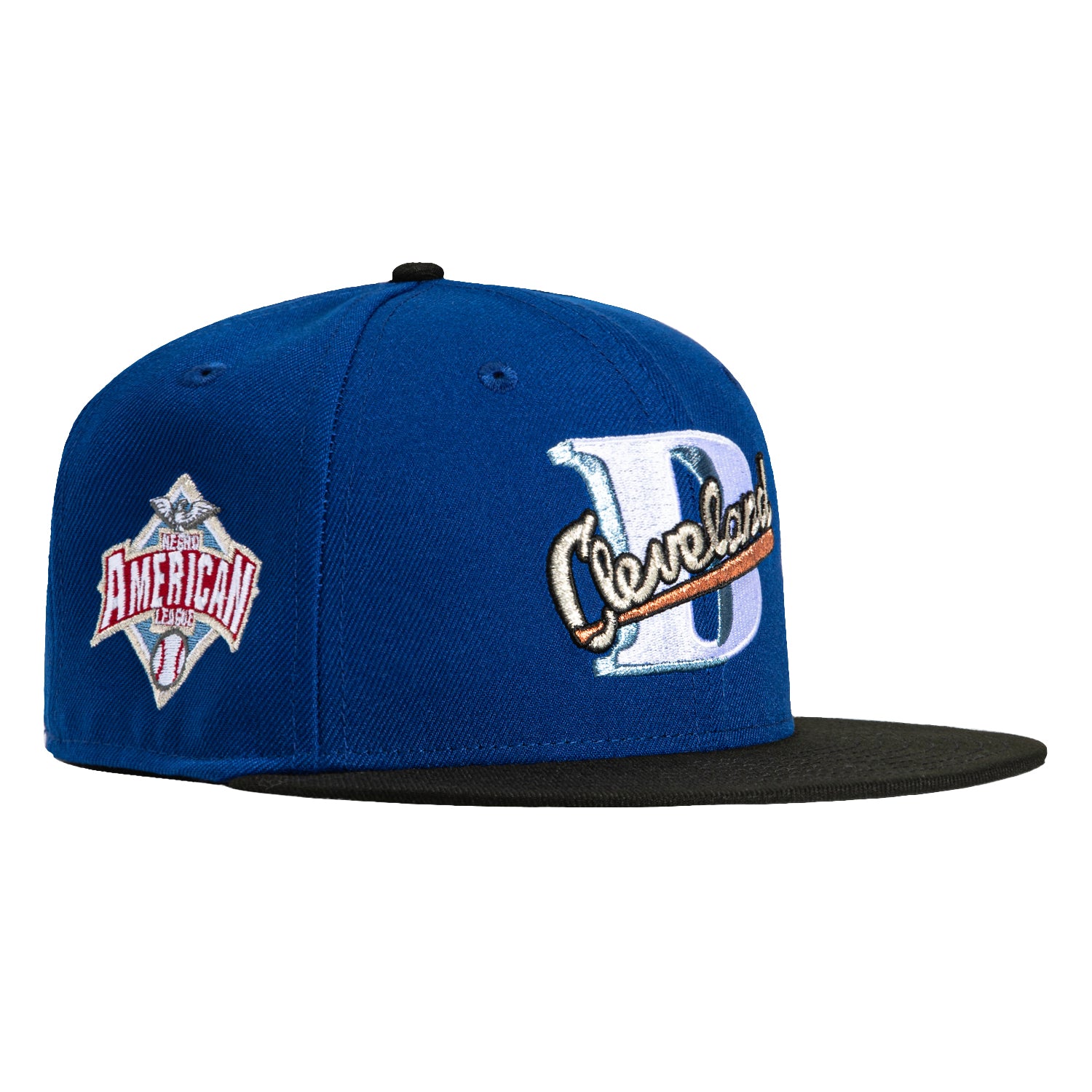 New Era 59Fifty Cleveland Buckeyes Negro American League Patch Hat - Royal, Black