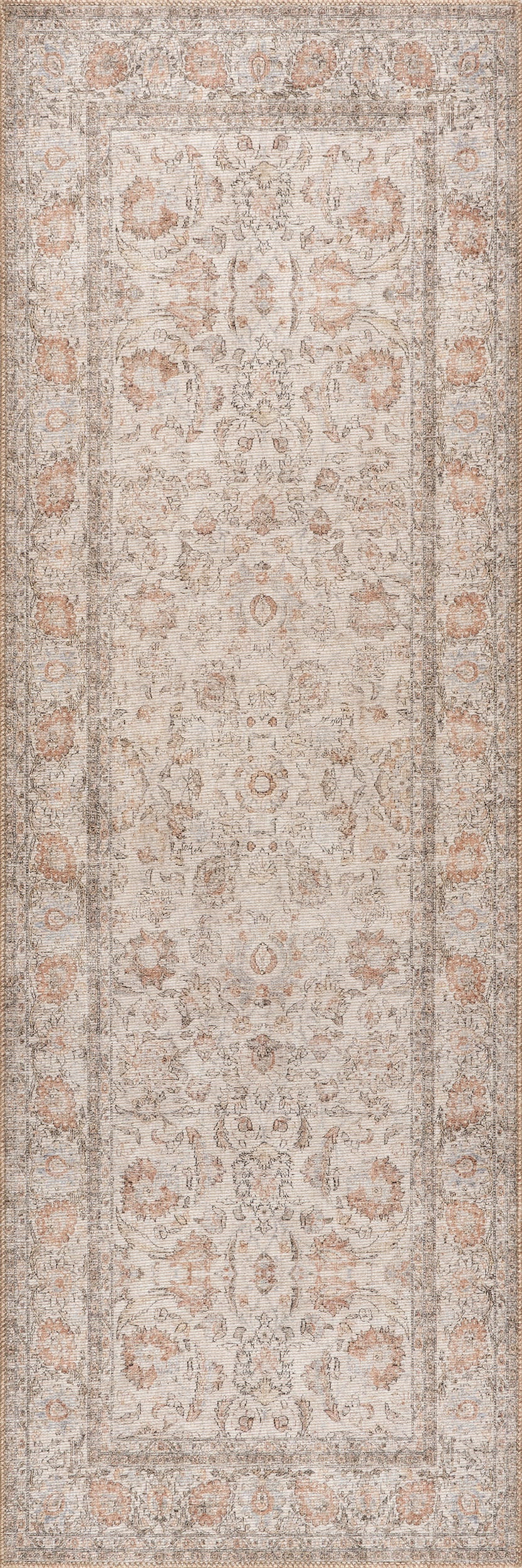 Clinton Antiqued Jute-Blend Rug | Light Brown