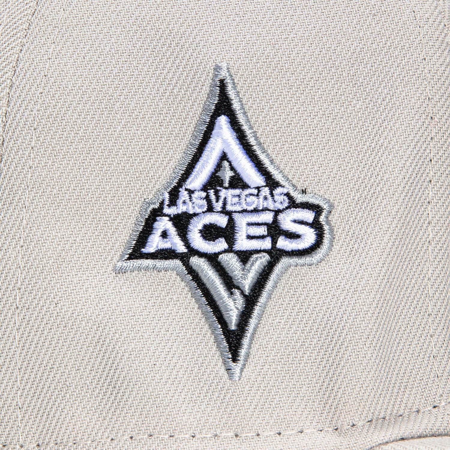 New Era 59Fifty Flawless Las Vegas Aces Logo Patch WNBA Logo Hat - Stone, Light Orange