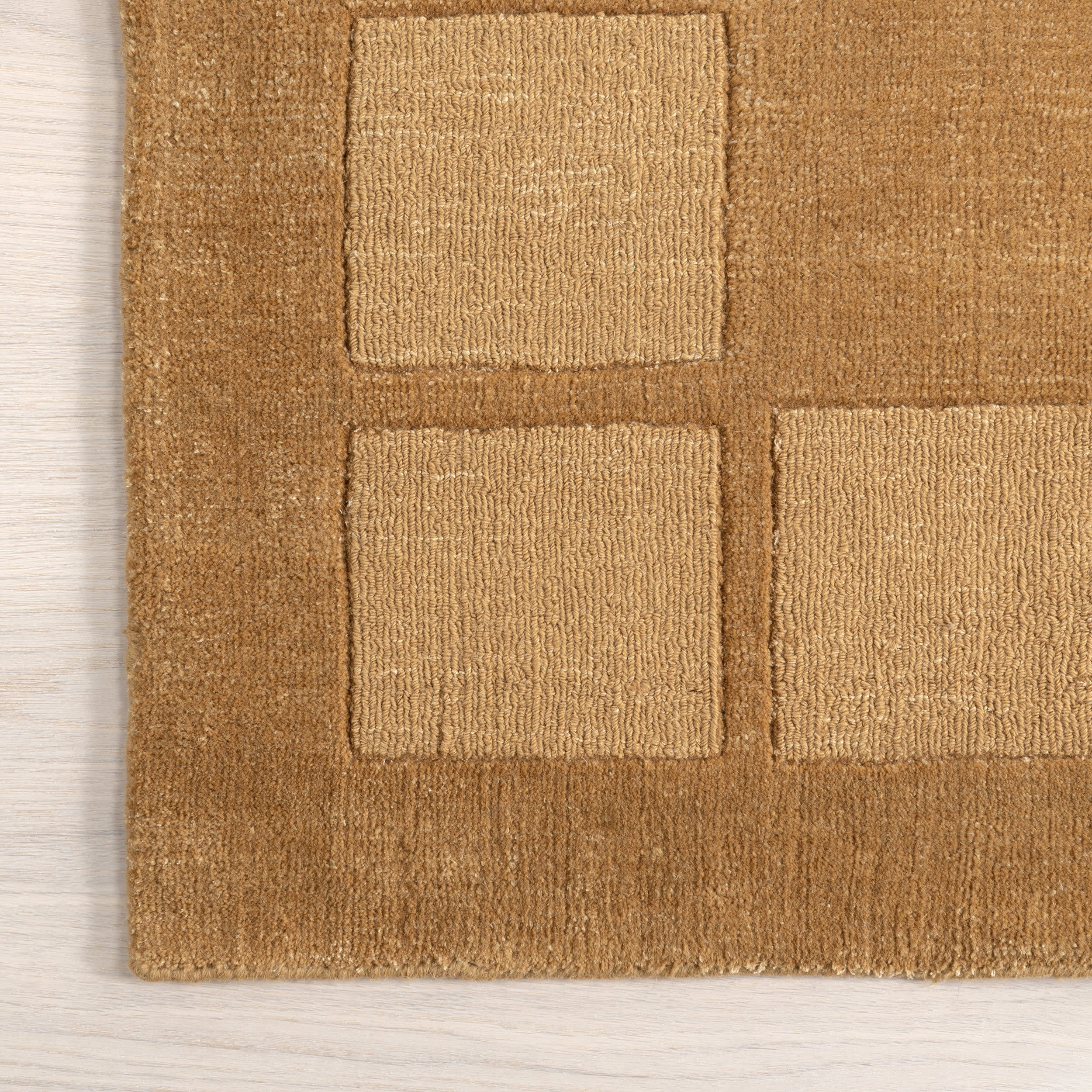 Petra High-Low Wool-Blend Rug | Wheat