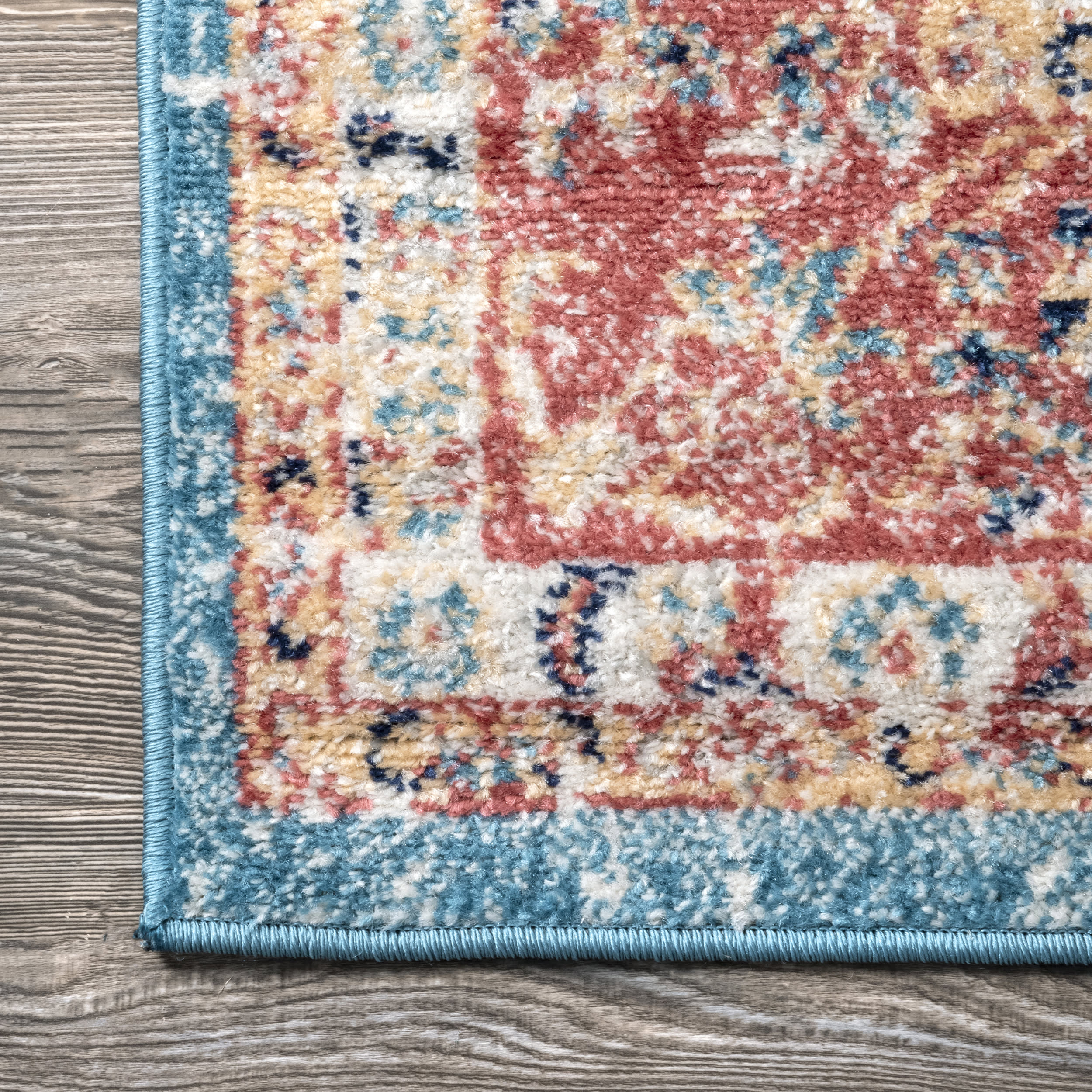 Distressed Persian Rug | Red