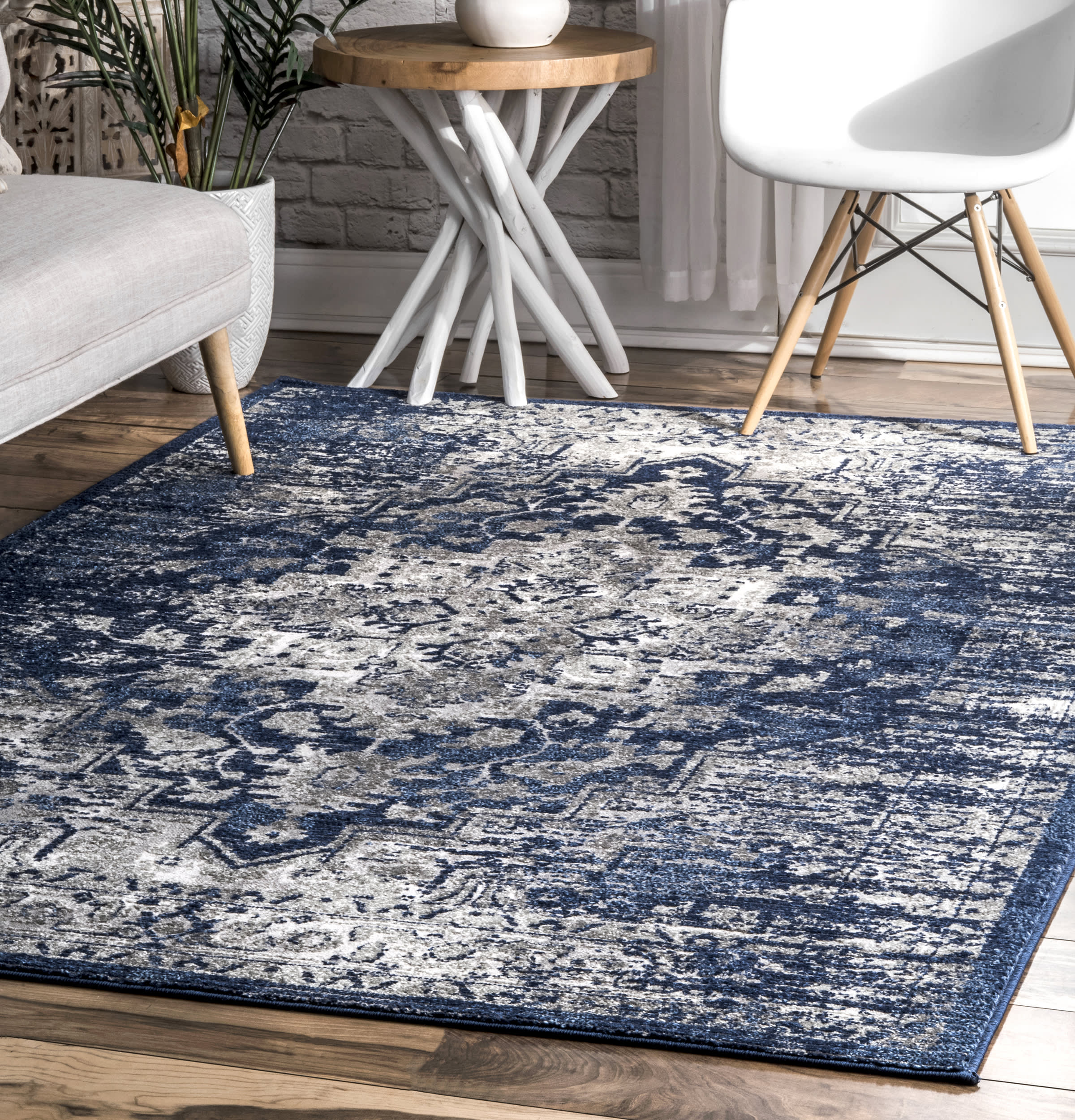 Shaded Medallion Rug | Blue