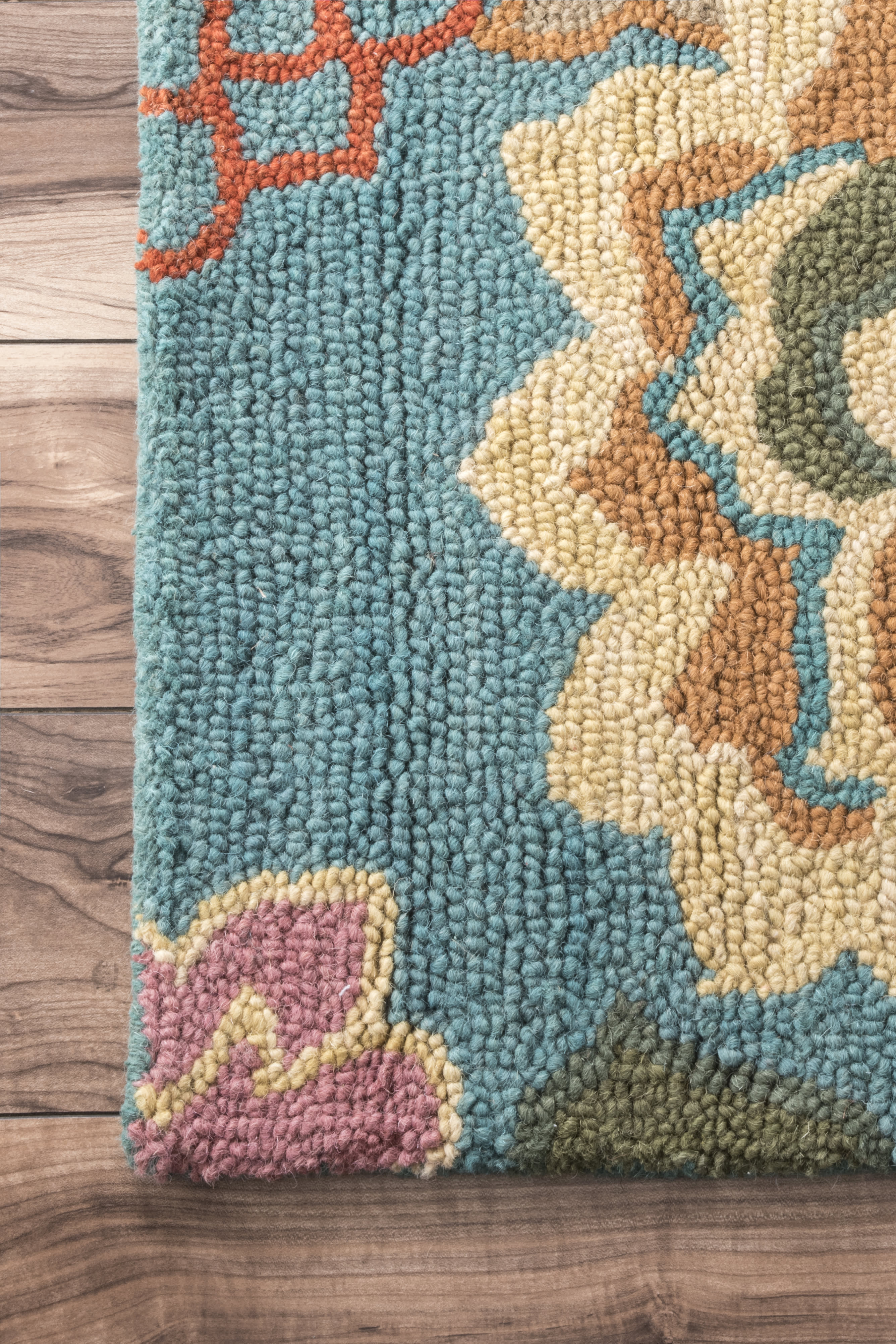 Floral Wool Rug | Multicolor