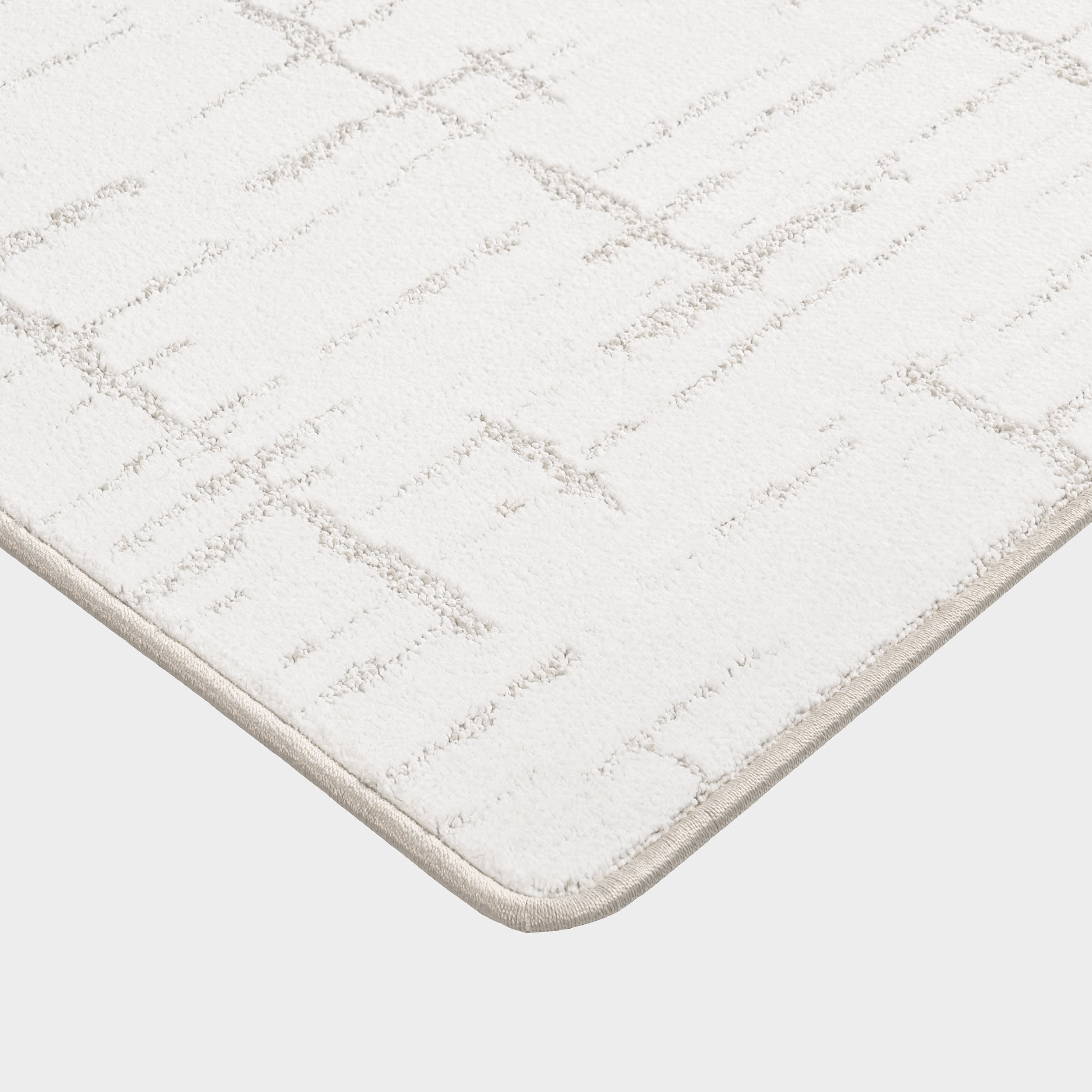 Ibis Crosshatch Custom Sample Rug | White