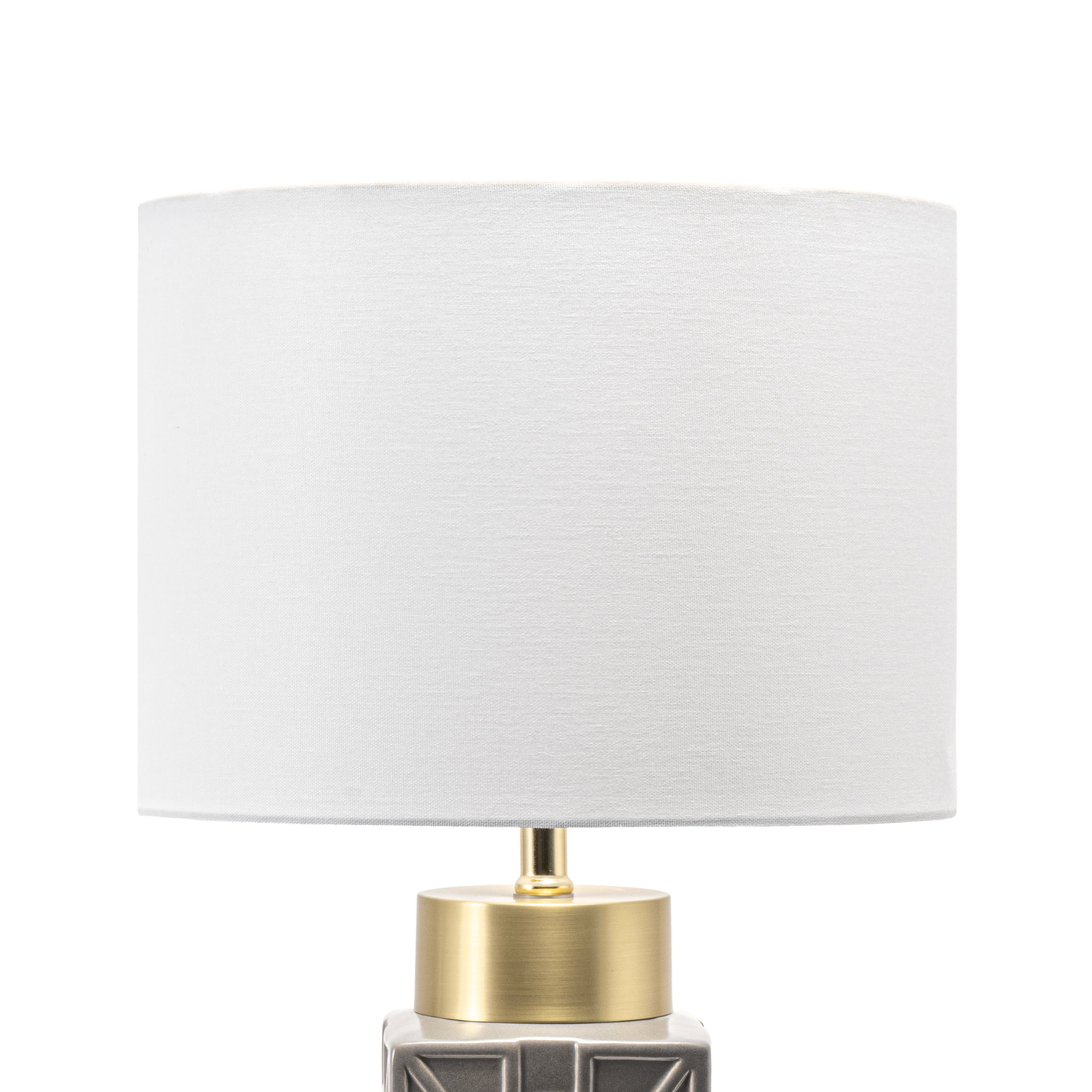 29-inch Ceramic Runic Emblem Table Lamp | Grey