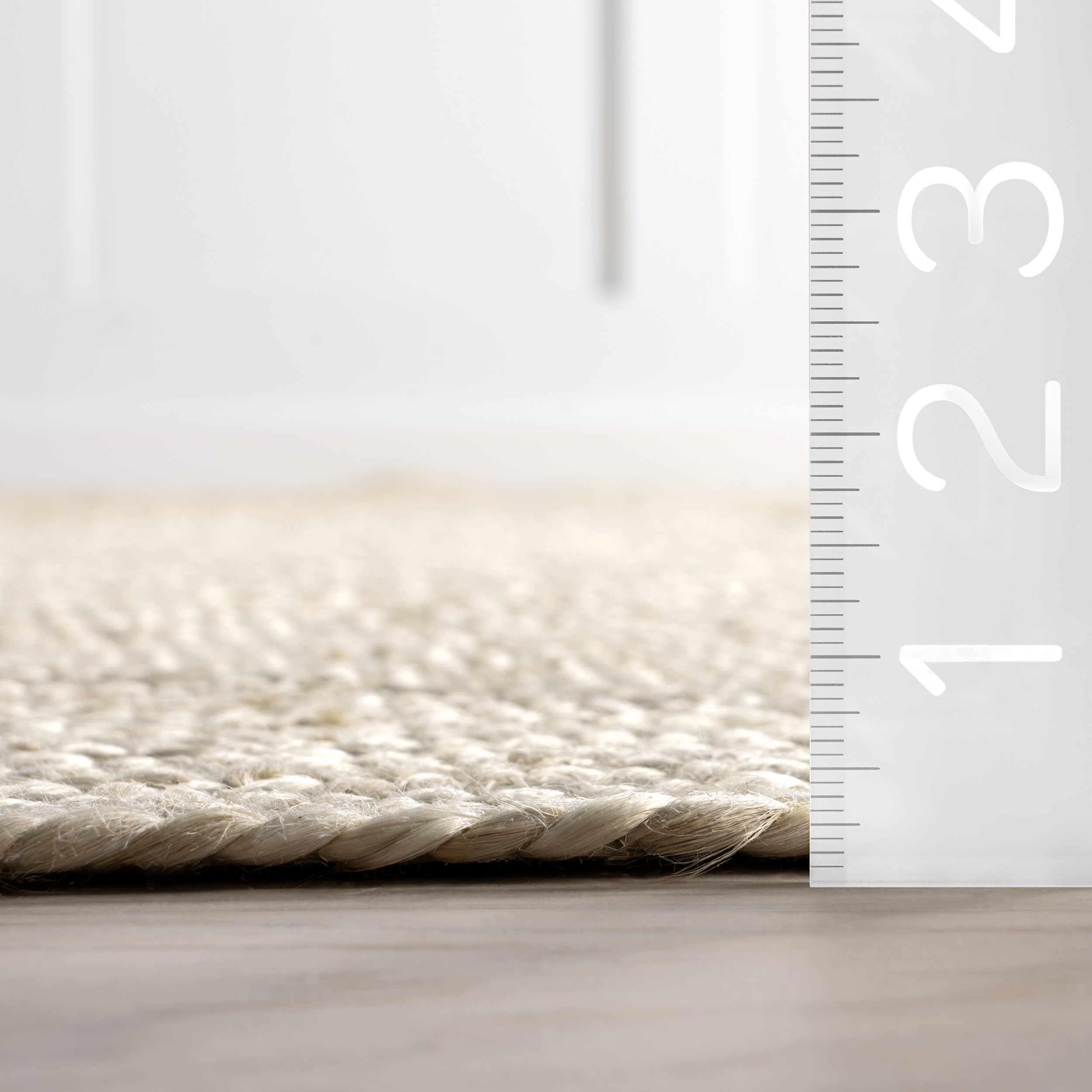 Juniper Jute Tiled Rug | Ivory