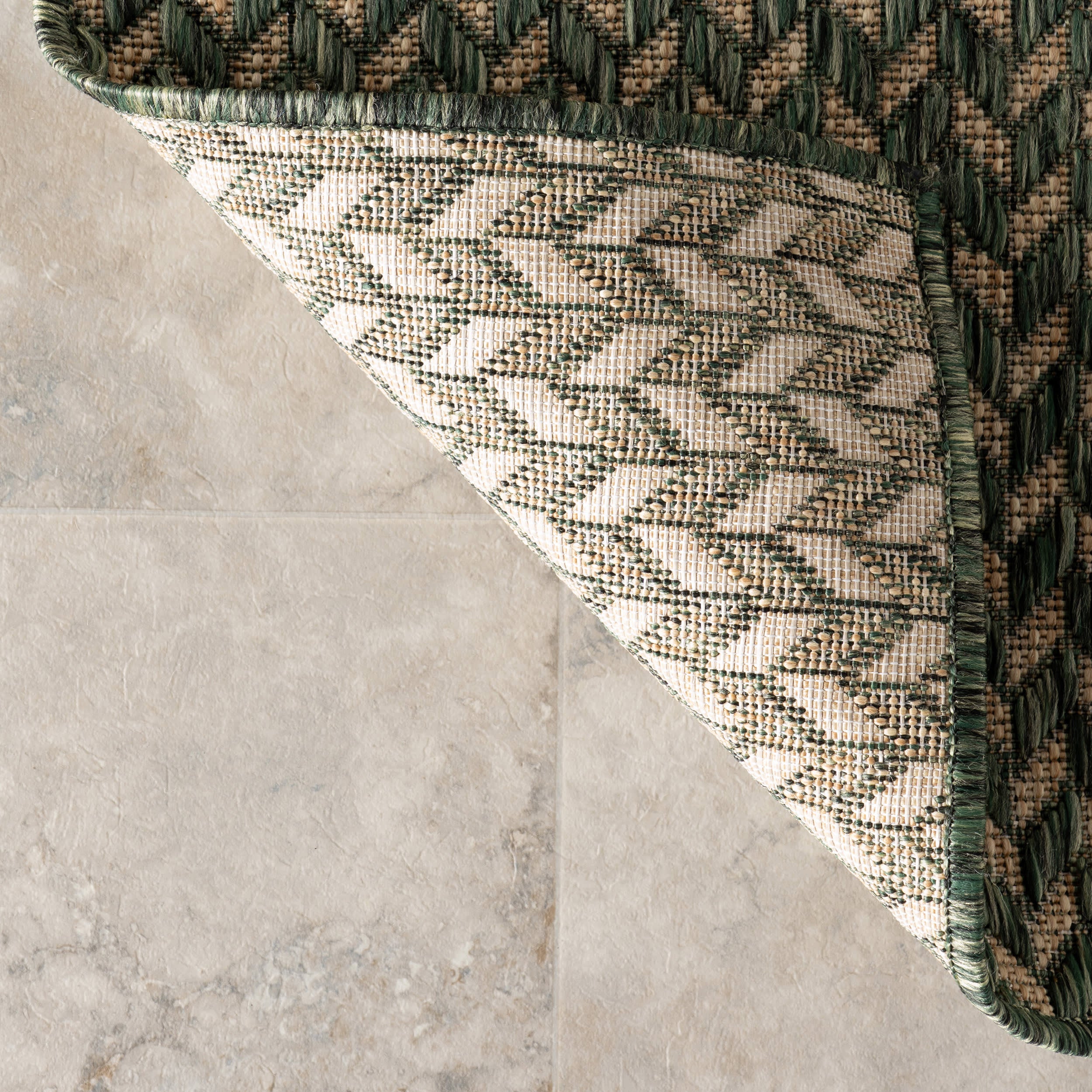 Taraji Herringbone Indoor/Outdoor Rug | Green