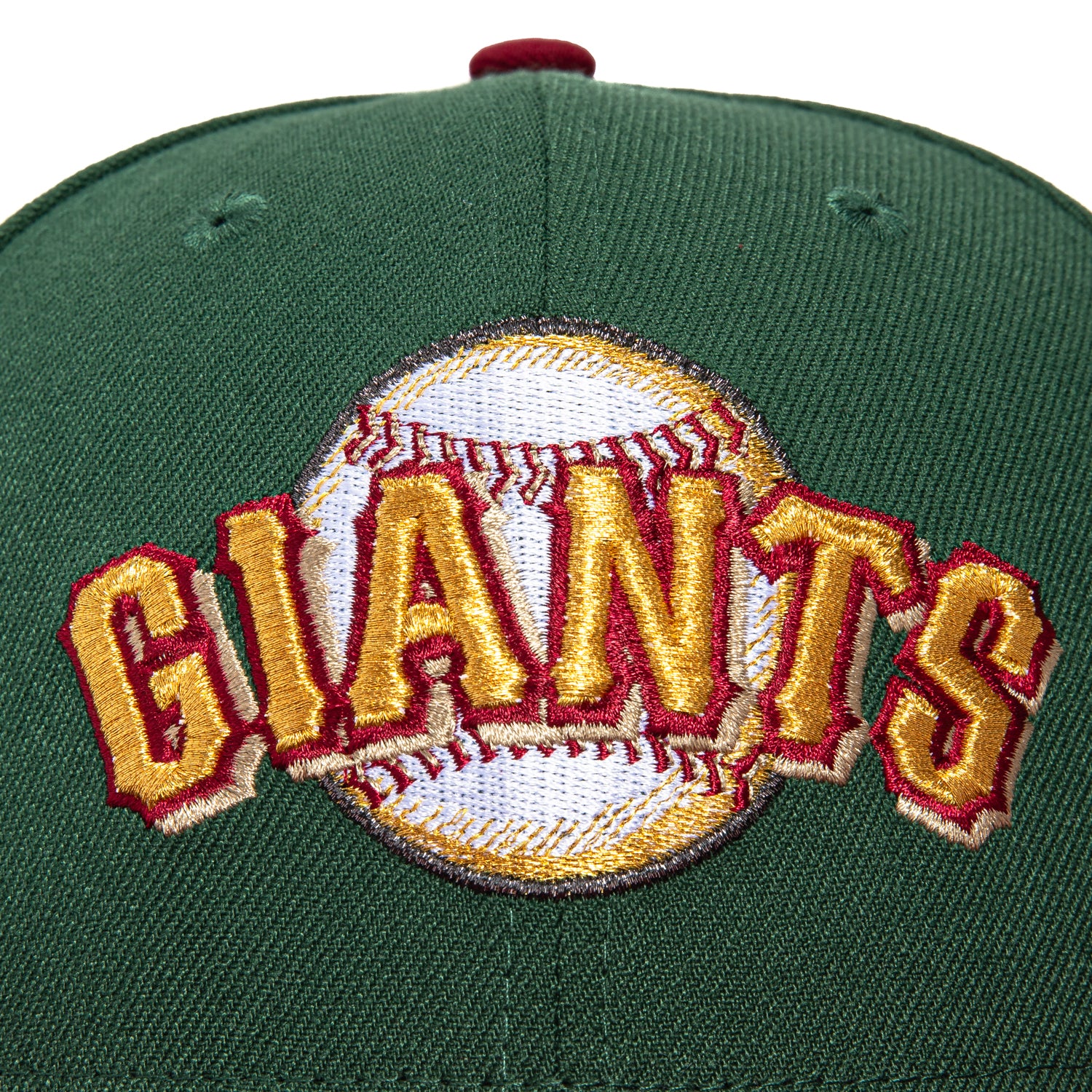 New Era 59Fifty Velvet Ham San Francisco Giants 2007 All Star Game Patch Logo Hat - Green, Cardinal