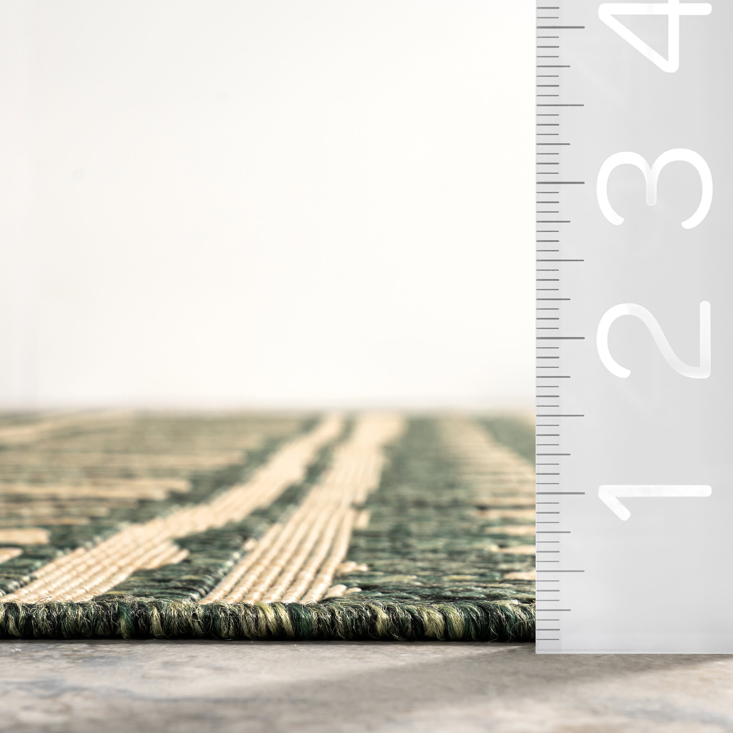 Striped Banded Indoor/Outdoor Rug | Green