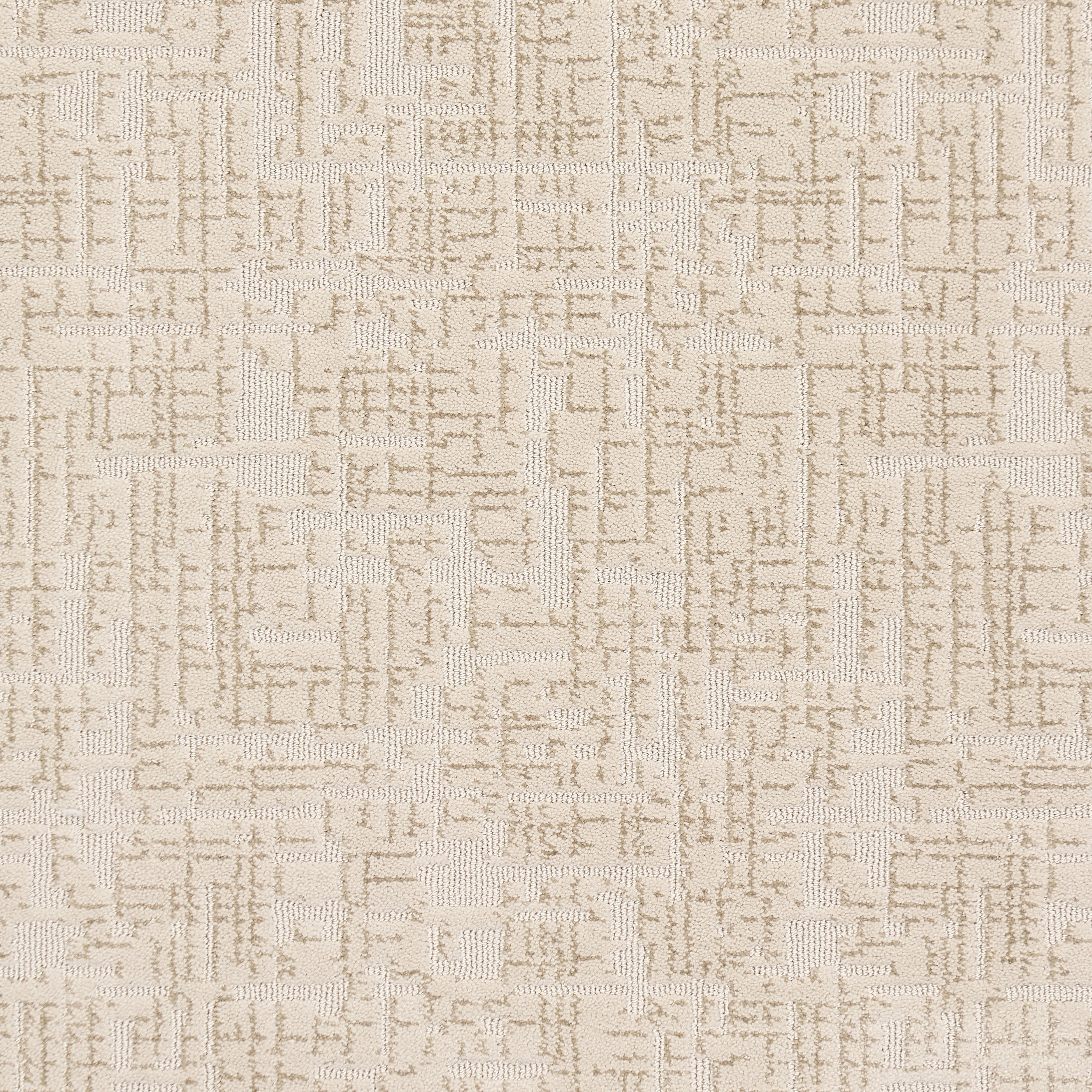 Phoebe Distressed Crosshatch Custom Rug | Beige