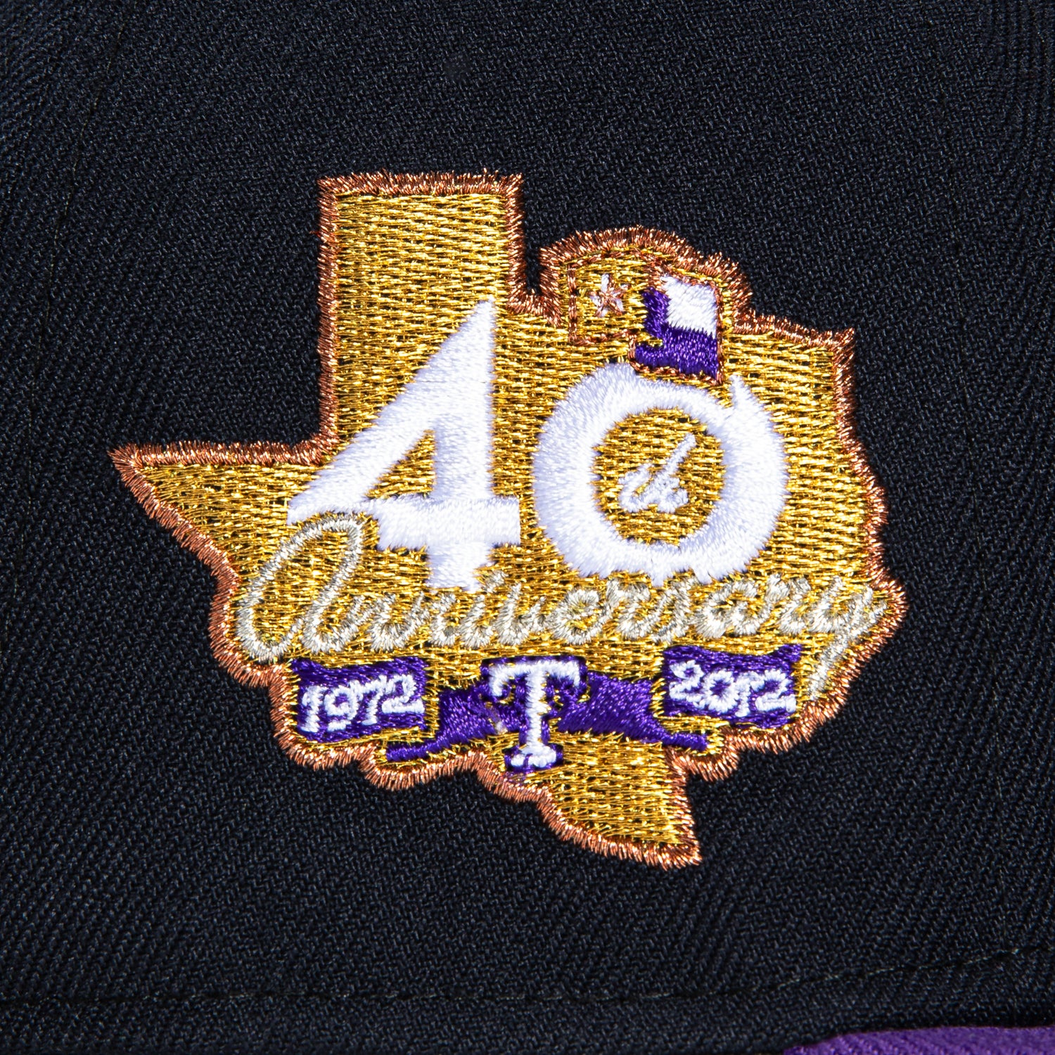 New Era 59Fifty Texas Rangers 40th Anniversary Hat - Navy, Purple