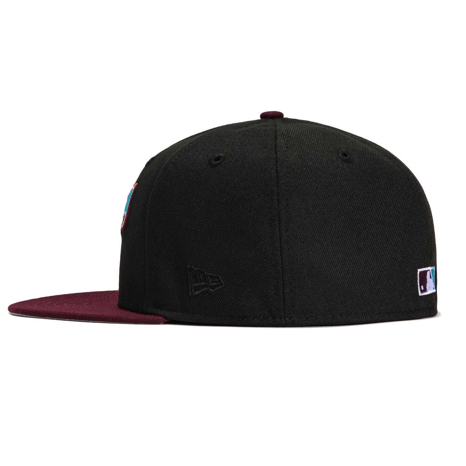 New Era 59Fifty Arizona Diamondbacks 25th Anniversary Patch Word Hat - Black, Maroon, Teal