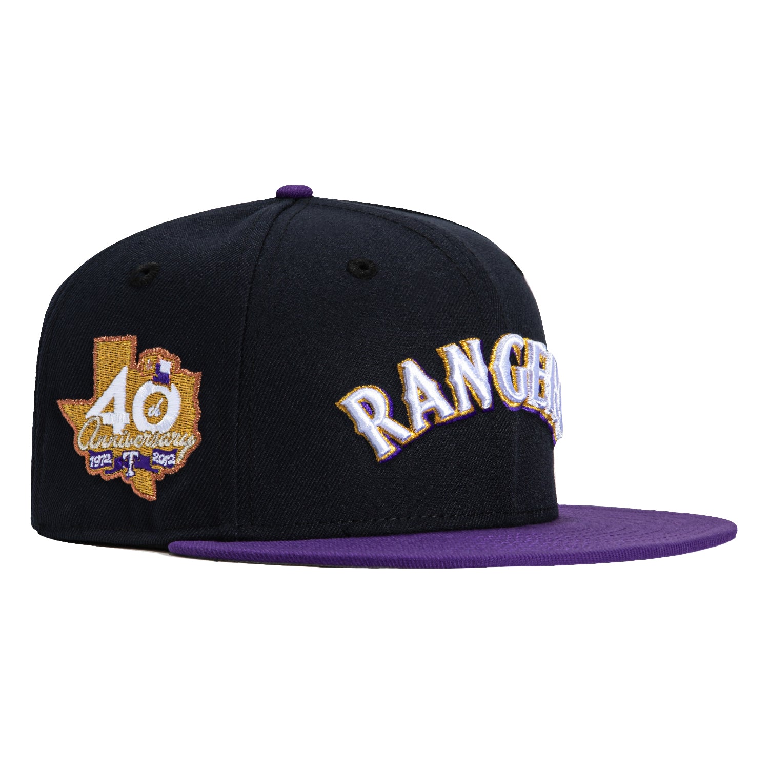 New Era 59Fifty Texas Rangers 40th Anniversary Hat - Navy, Purple