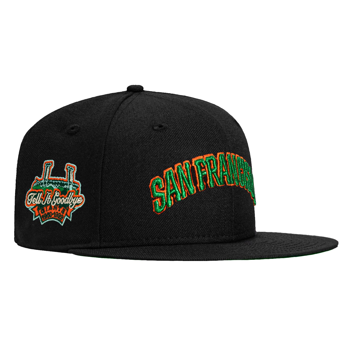 New Era 59Fifty San Francisco Giants Tell It Goodbye Patch Word Hat - Black, Green, Orange