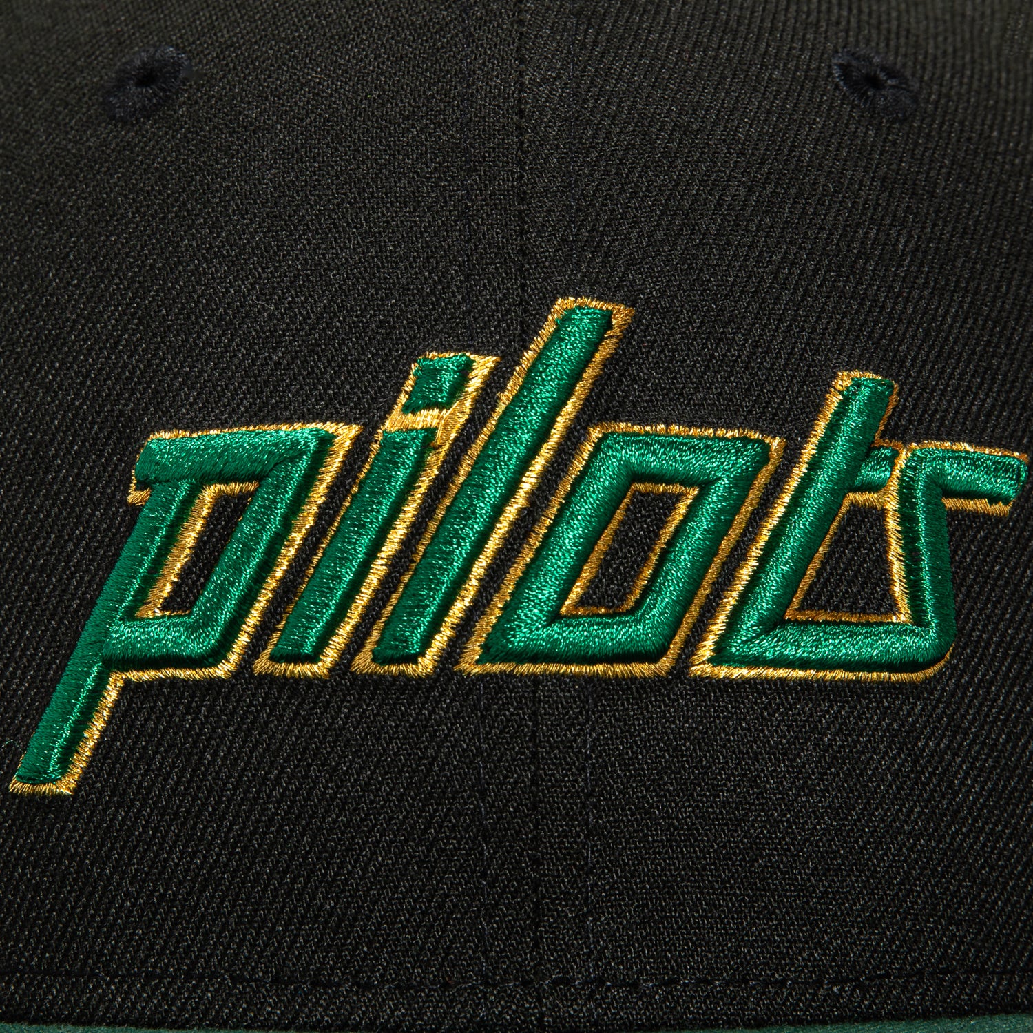 New Era 59Fifty Seattle Pilots 1969 All Star Game Patch Hat - Black, Green, Metallic Gold