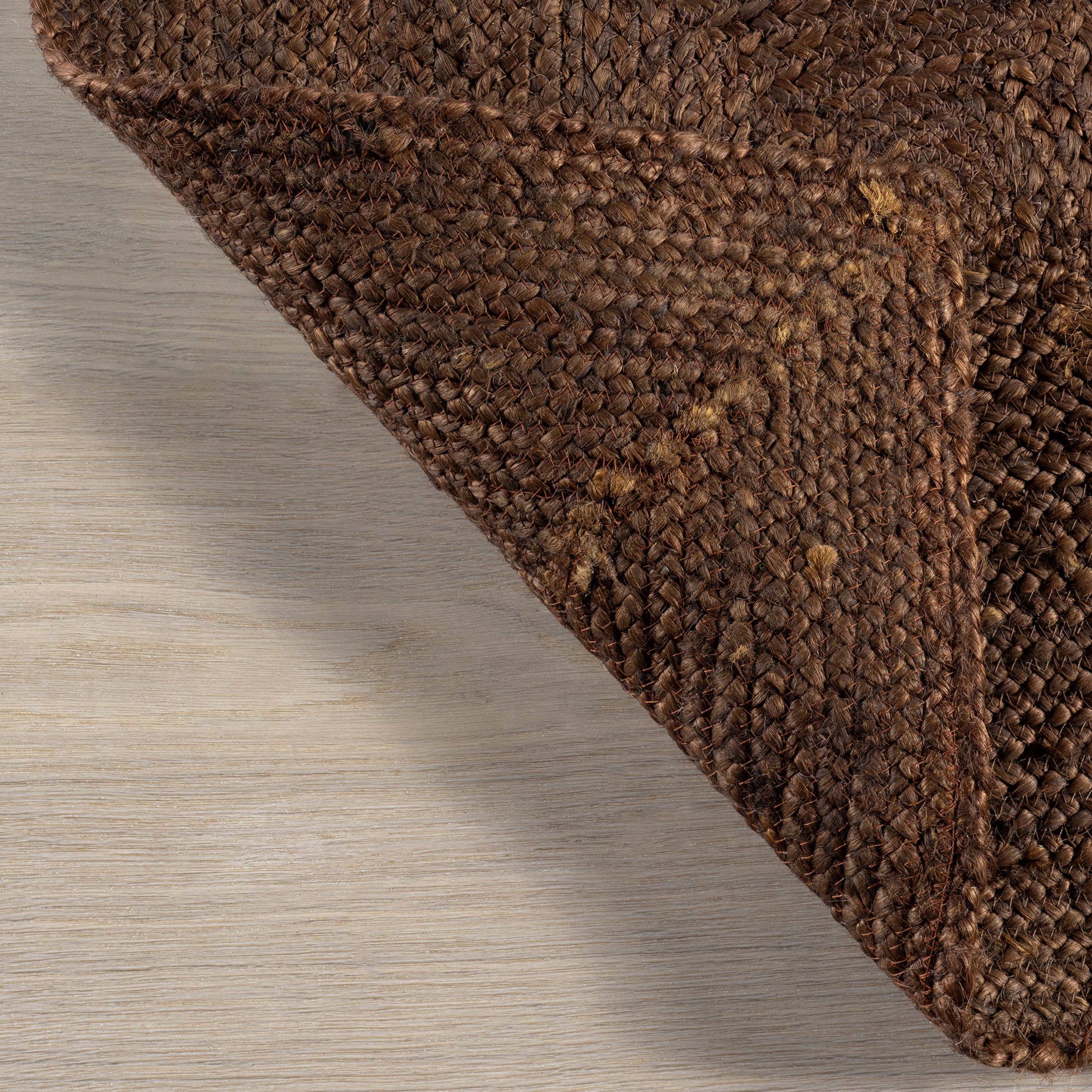 Juniper Jute Tiled Rug | Dark Brown