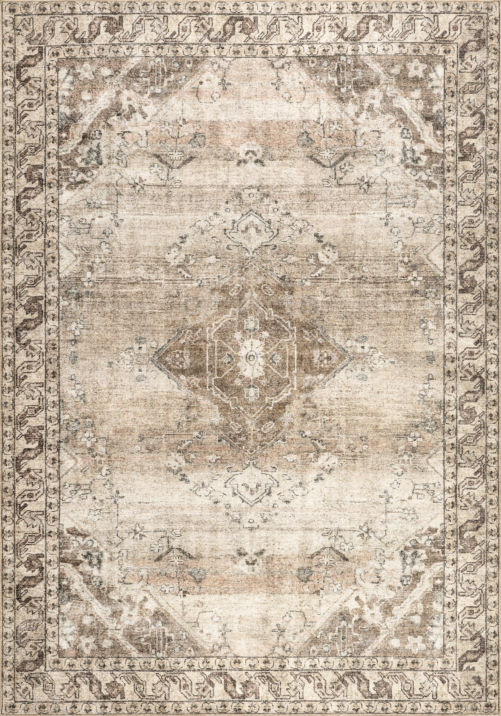 Bay Head Antiqued Jute-Blend Rug | Beige