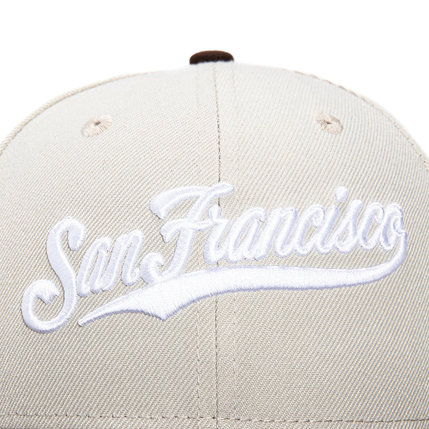 New Era 59Fifty San Francisco Giants 25th Anniversary Patch Script Hat - Stone, Brown, Metallic Copper