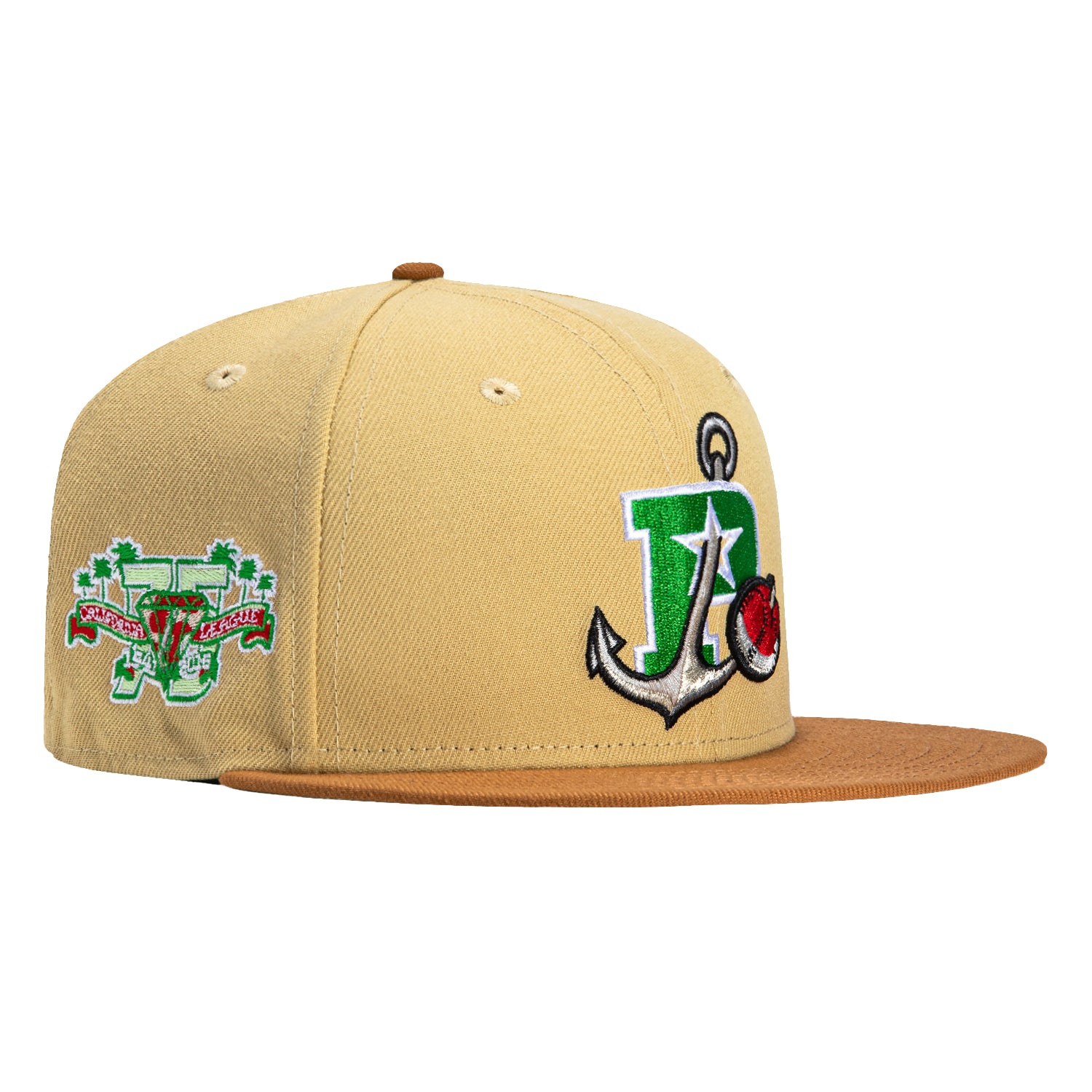 New Era 59Fifty Stockton Ports California League 75th Anniversary Patch Hat - Tan, Khaki