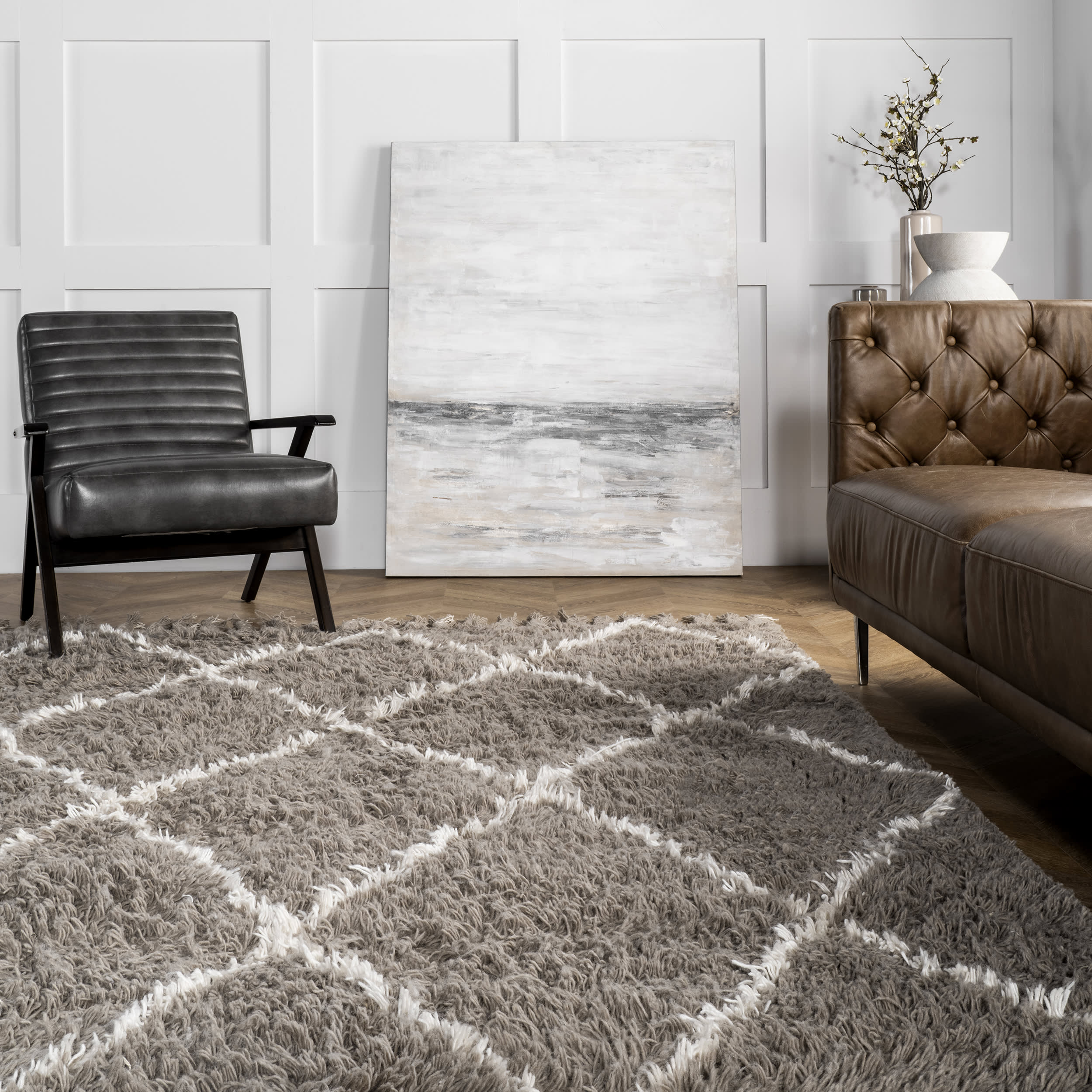 Adair Shag Rug | Grey