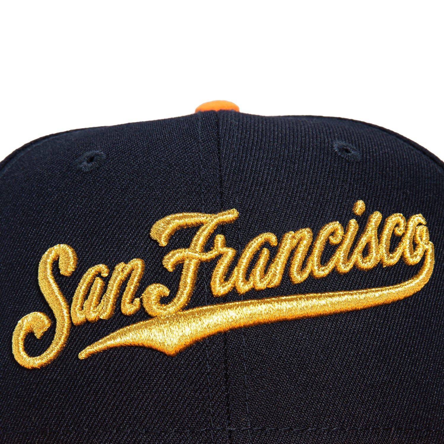 New Era 59Fifty Coco Mango Cherry San Francisco Giants 2007 All Star Game Patch Hat - Navy, Light Orange