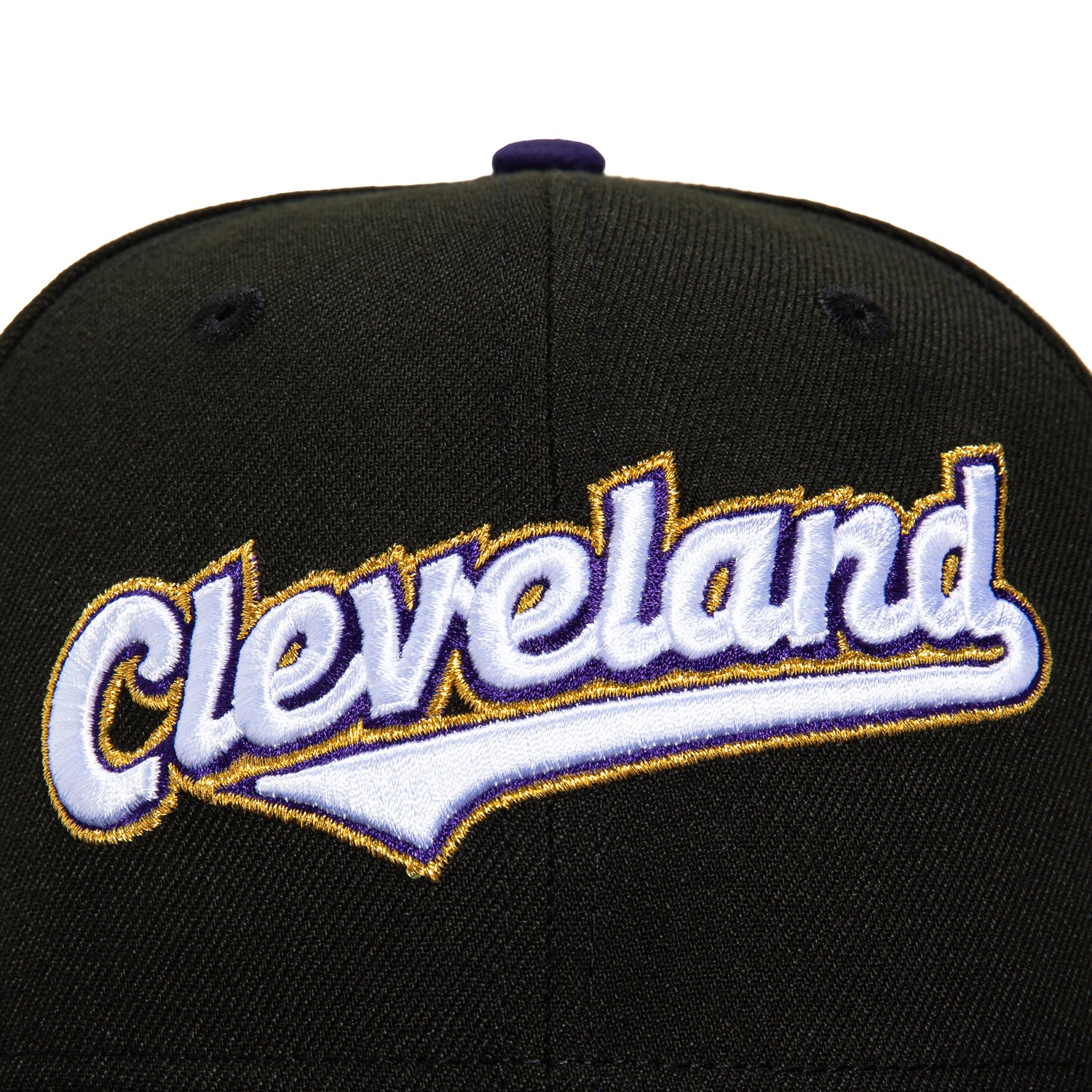 New Era 59Fifty Cleveland Guardians Inaugural Patch Script Hat - Black, Purple