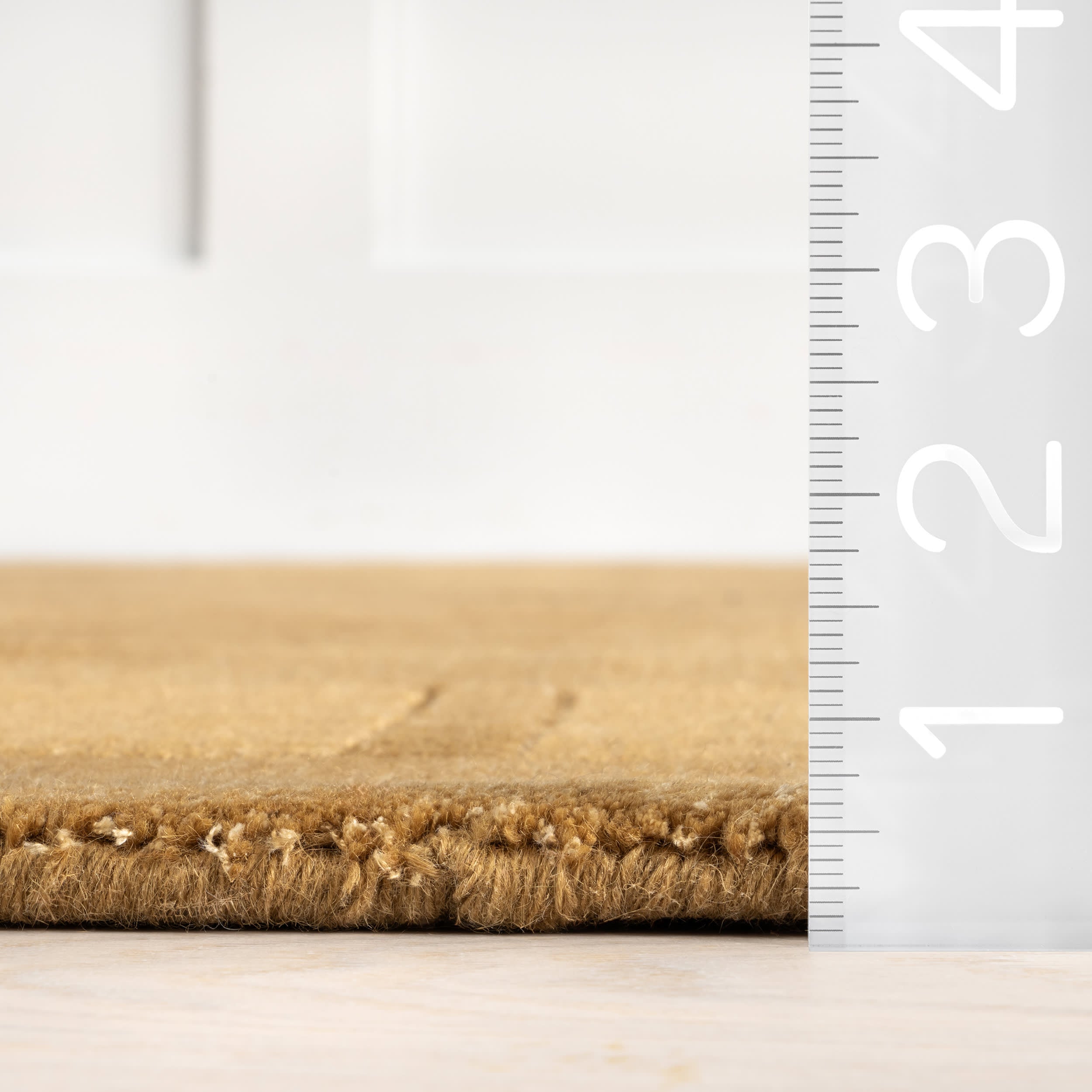 Petra High-Low Wool-Blend Rug | Wheat