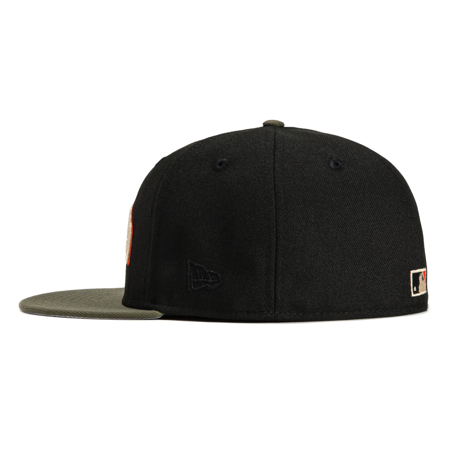 New Era 59Fifty San Francisco Giants 1989 World Series Patch Word Hat - Black, Olive, Orange