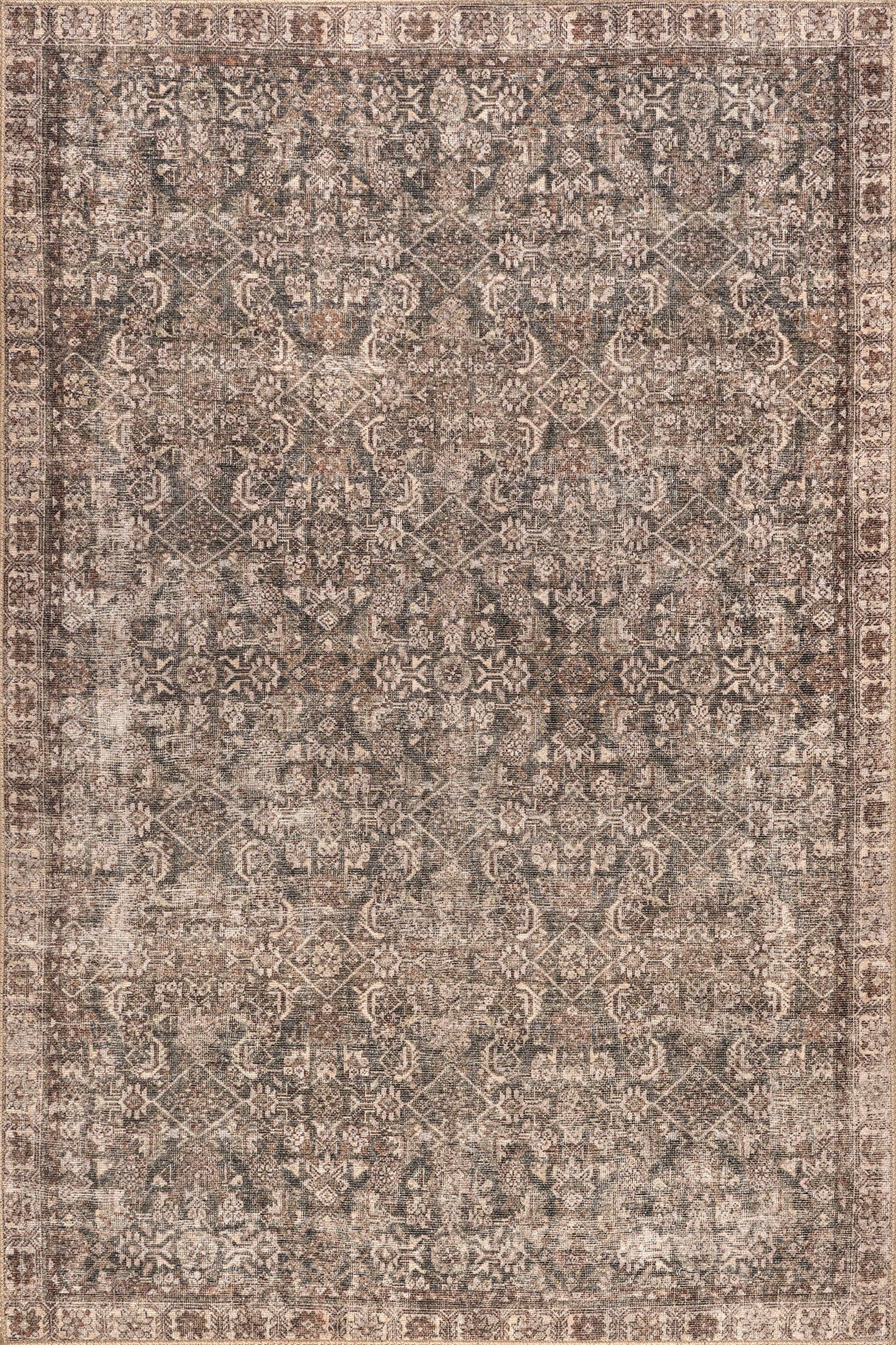 Fair Hills Antiqued Jute-Blend Rug | Brown